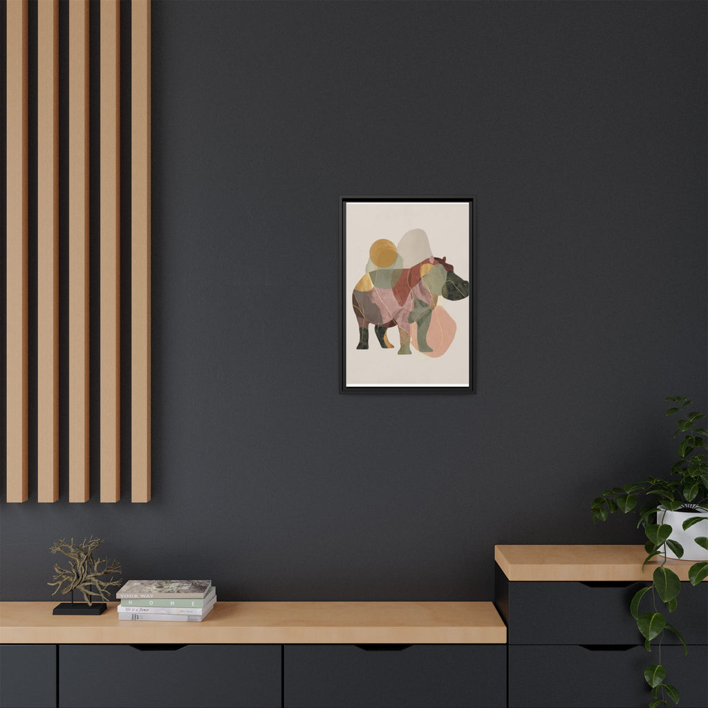 Geometric Hippo: Abstract Animal Art, Modern Watercolor Shapes   |  Personalized & Custom Orders Available