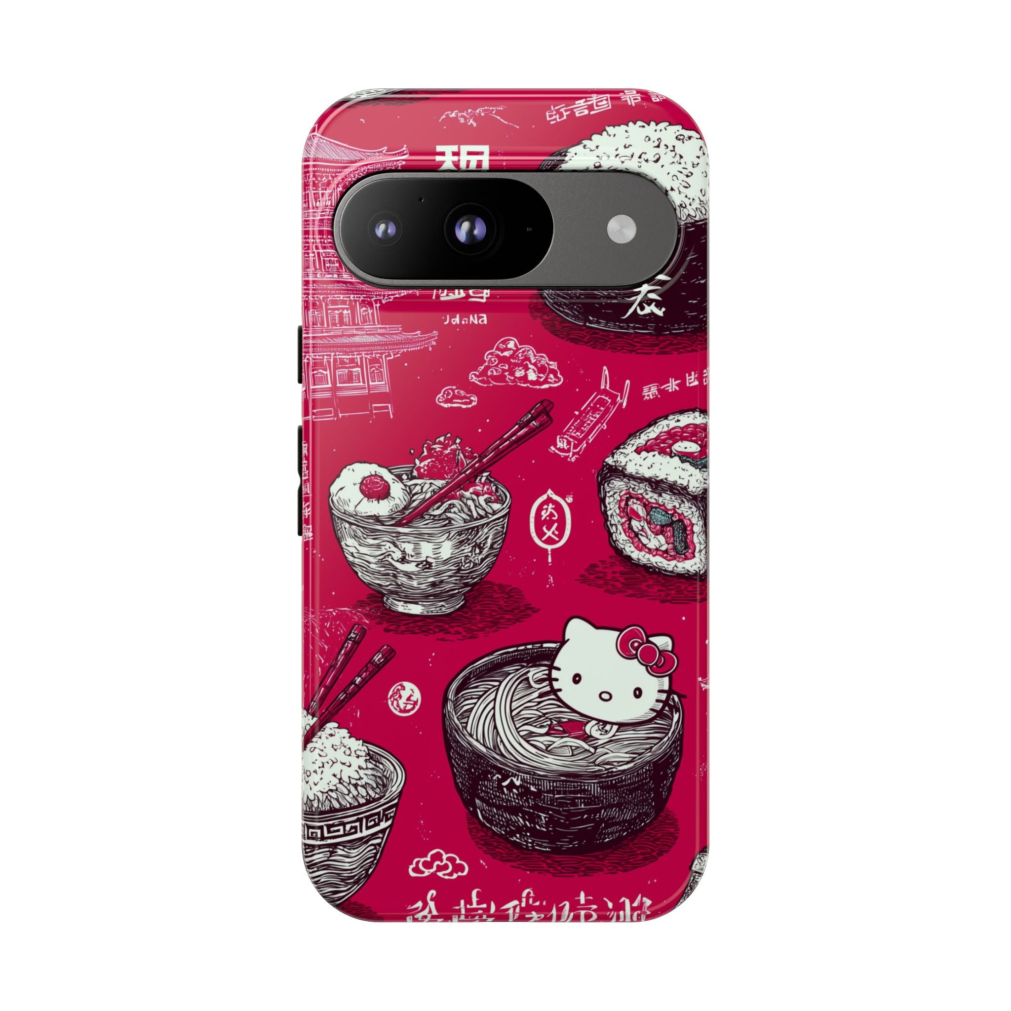 Japanese Kitty Vibrant Phone Case - Tough Case | Funky, Colorful, Unique Design for Personalization, Gift, Accessory, Protection, Trendy