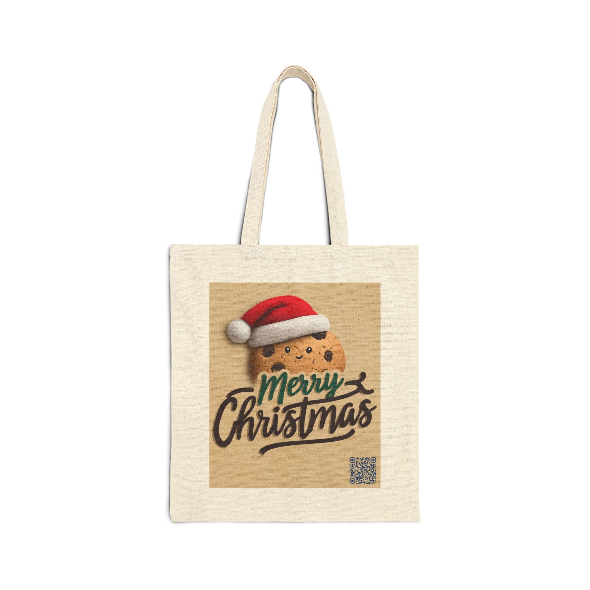 Cute Cookie Merry Christmas Cookie Tote Bag, Holiday Shopping Bag, Gift Bag, Eco-Friendly Tote, Christmas Gift Idea