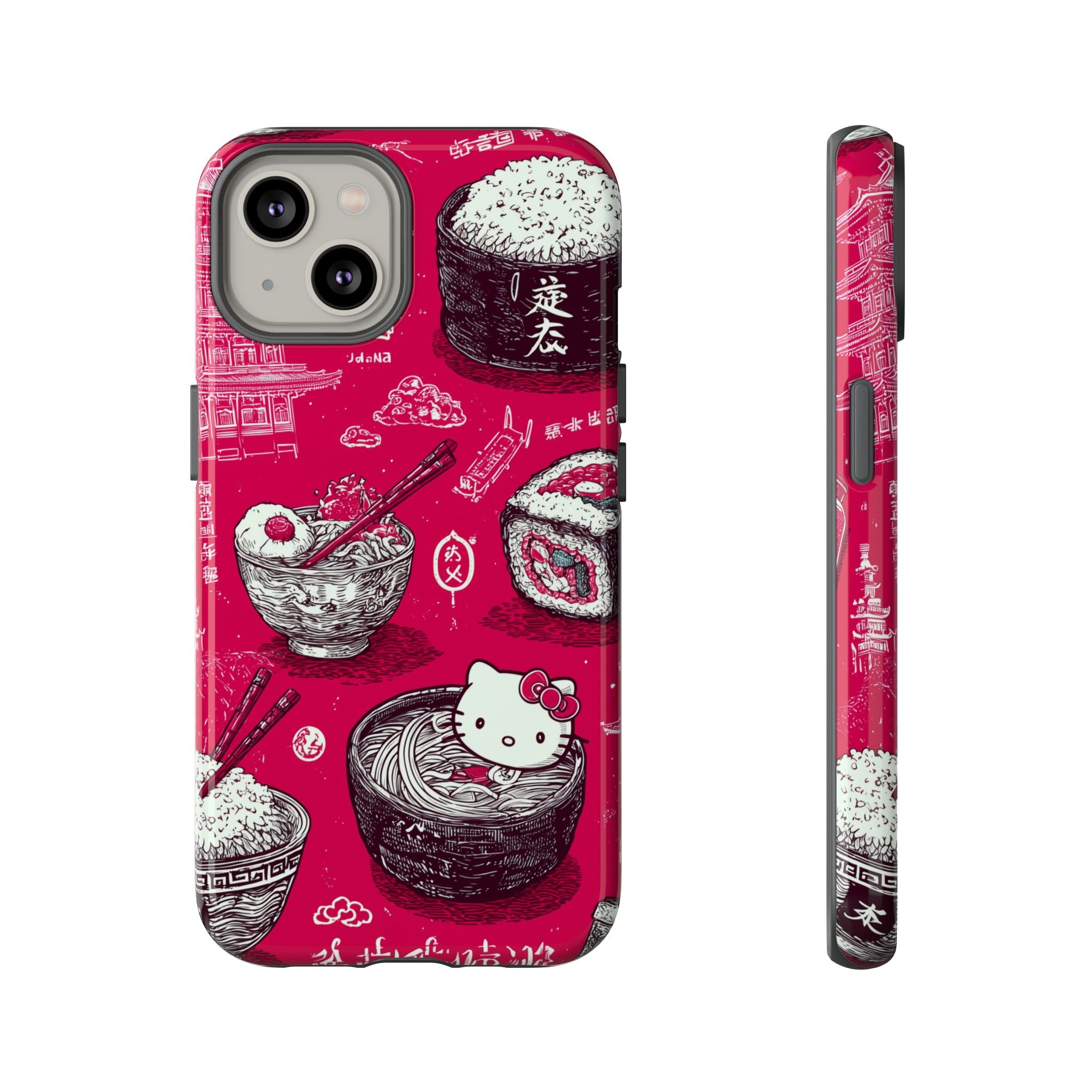 Japanese Kitty Vibrant Phone Case - Tough Case | Funky, Colorful, Unique Design for Personalization, Gift, Accessory, Protection, Trendy