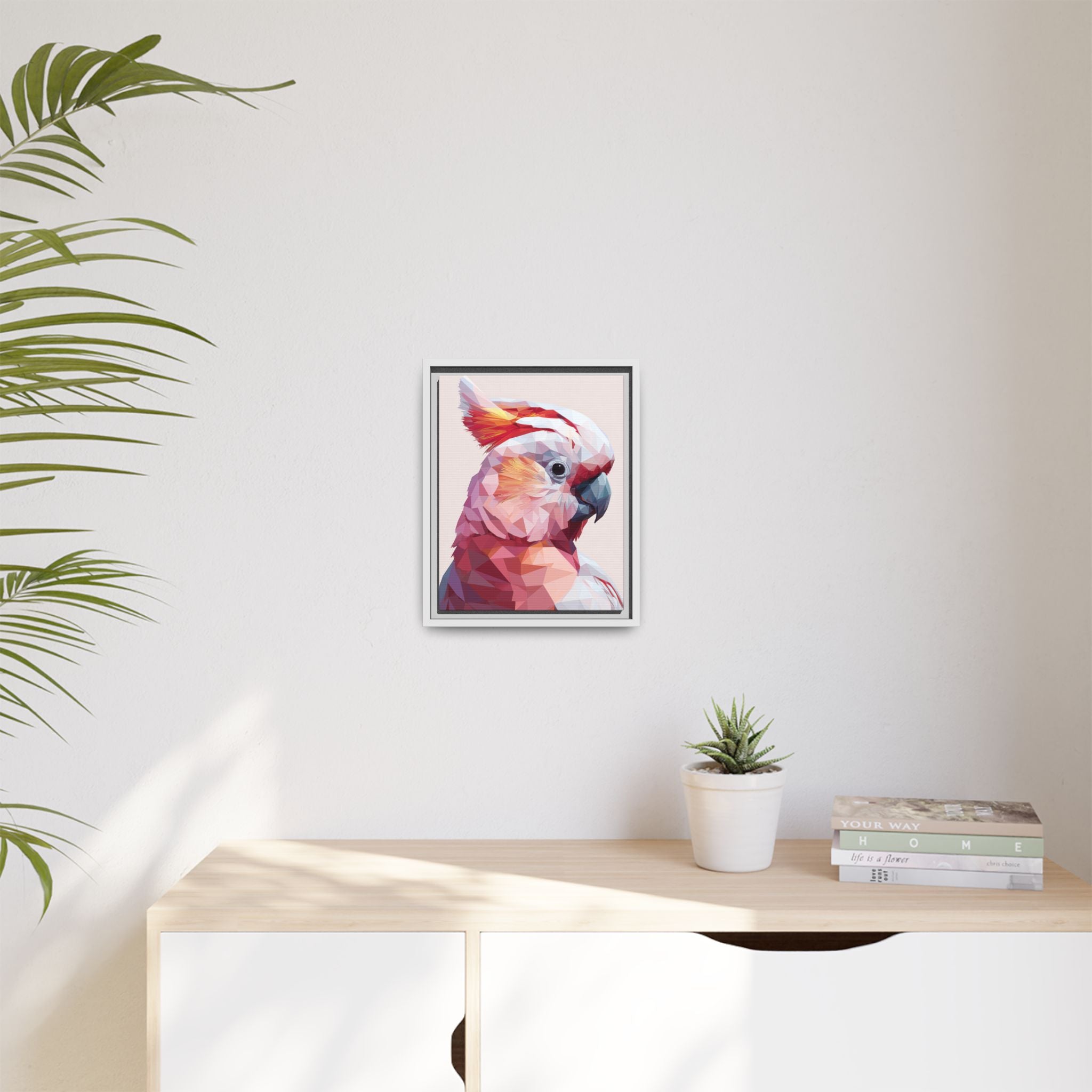 Geometric Cockatoo Portrait: Low-Poly Bird Art, Vibrant Abstract Illustration   |    Custom Orders Available