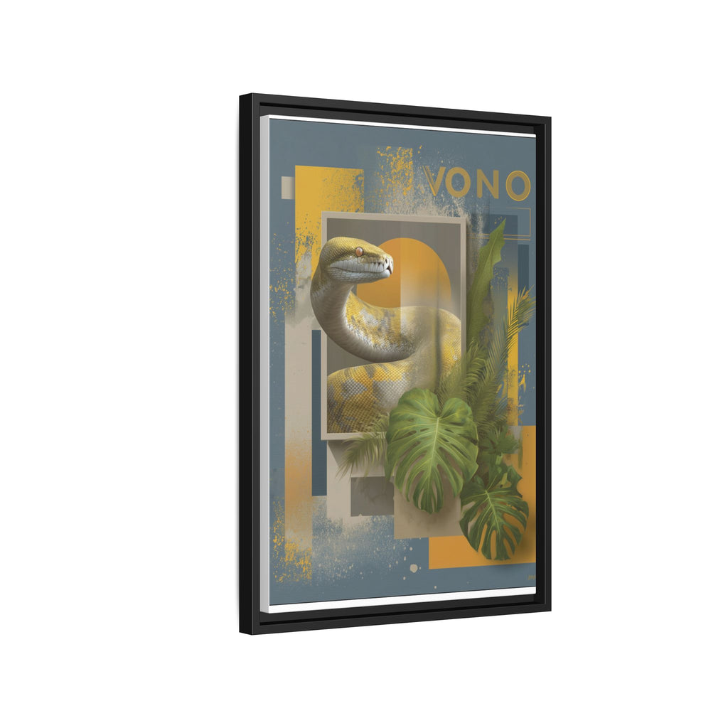 Serpent of Geometric Dimensions: Tropical Vono Design, Abstract Wildlife Art   |  Personalized & Custom Orders Available