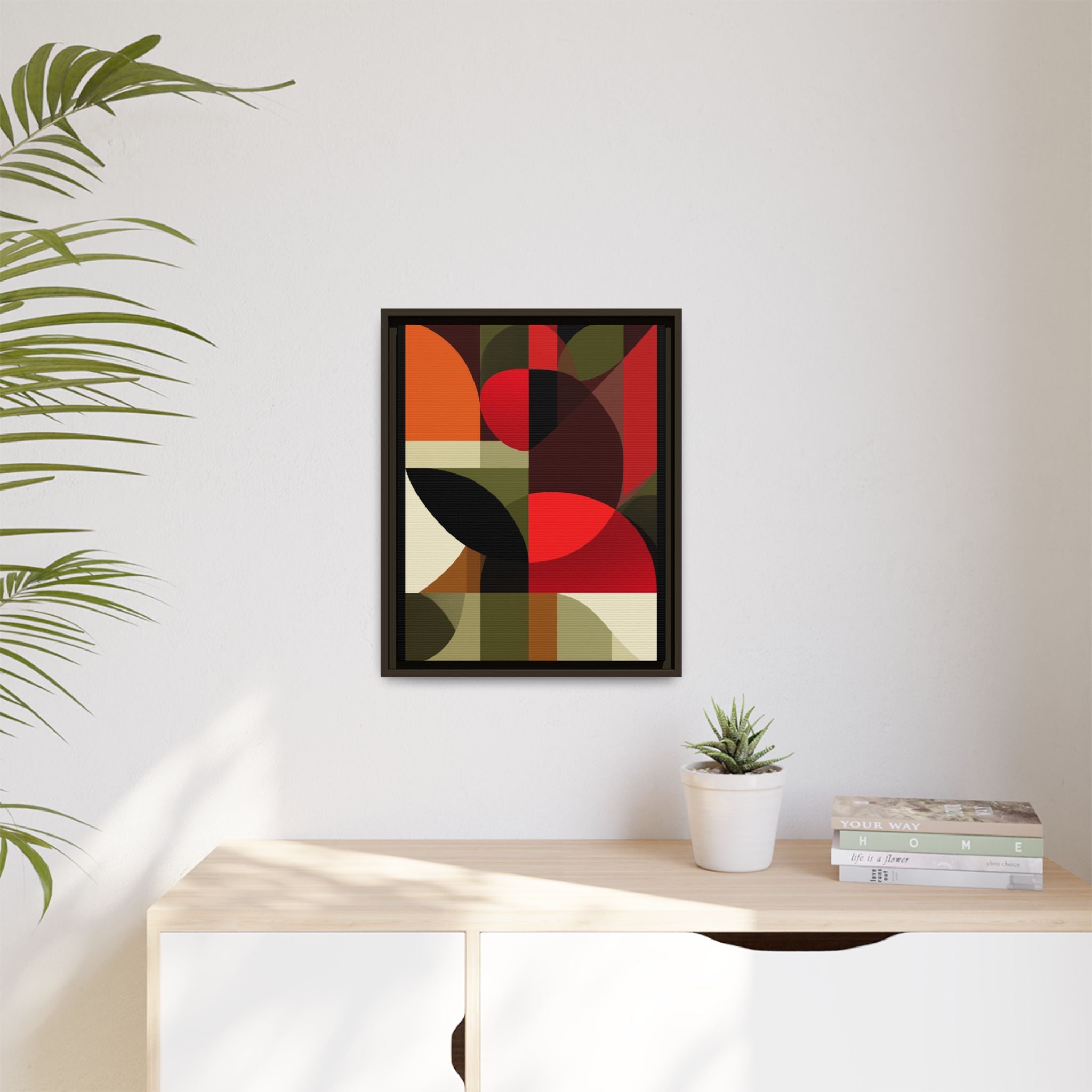 Geometric Fusion: Modern Abstract Composition, Cubist Color Blocks, Architectural Form Harmony   |   Custom Orders Accepted