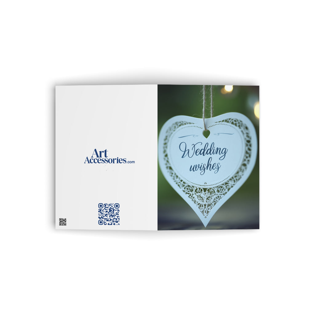 Wedding Wishes Greeting Card — Elegant Heart Lace Design