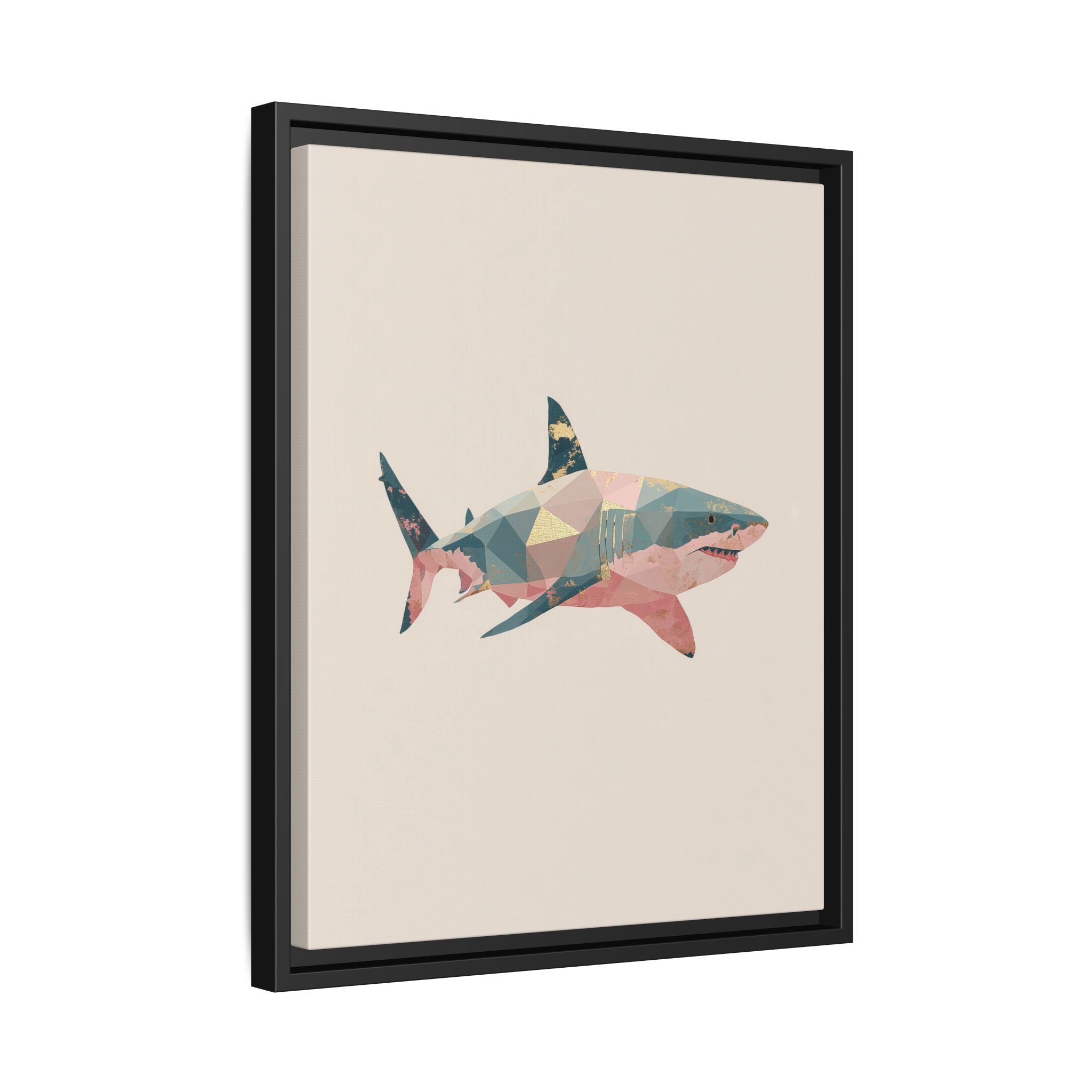 Geometric Shark Spectrum: Polygonal Marine Predator, Abstract Metallic Design   |  Personalized & Custom Orders Available