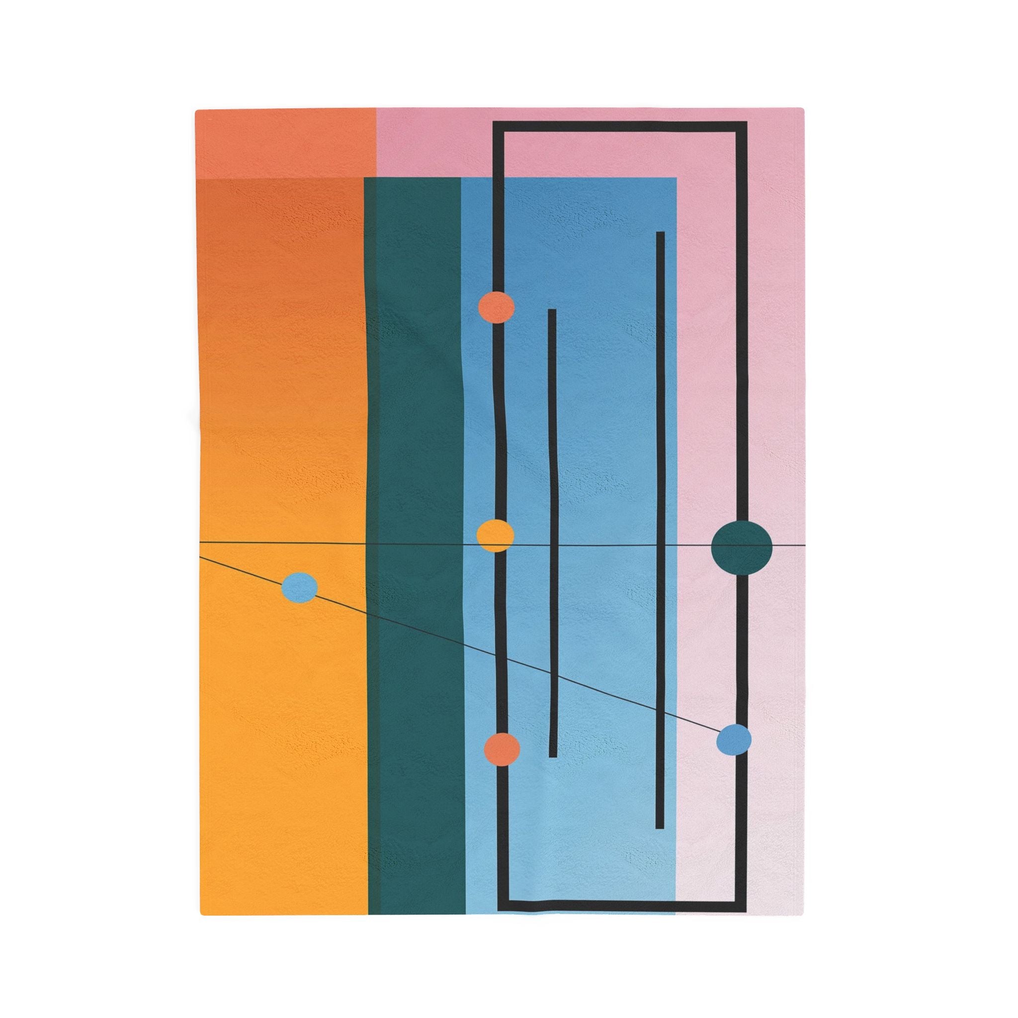 Constructivist Harmony: Geometric Color Fields, Modern Abstract Design   |    Custom Orders Available