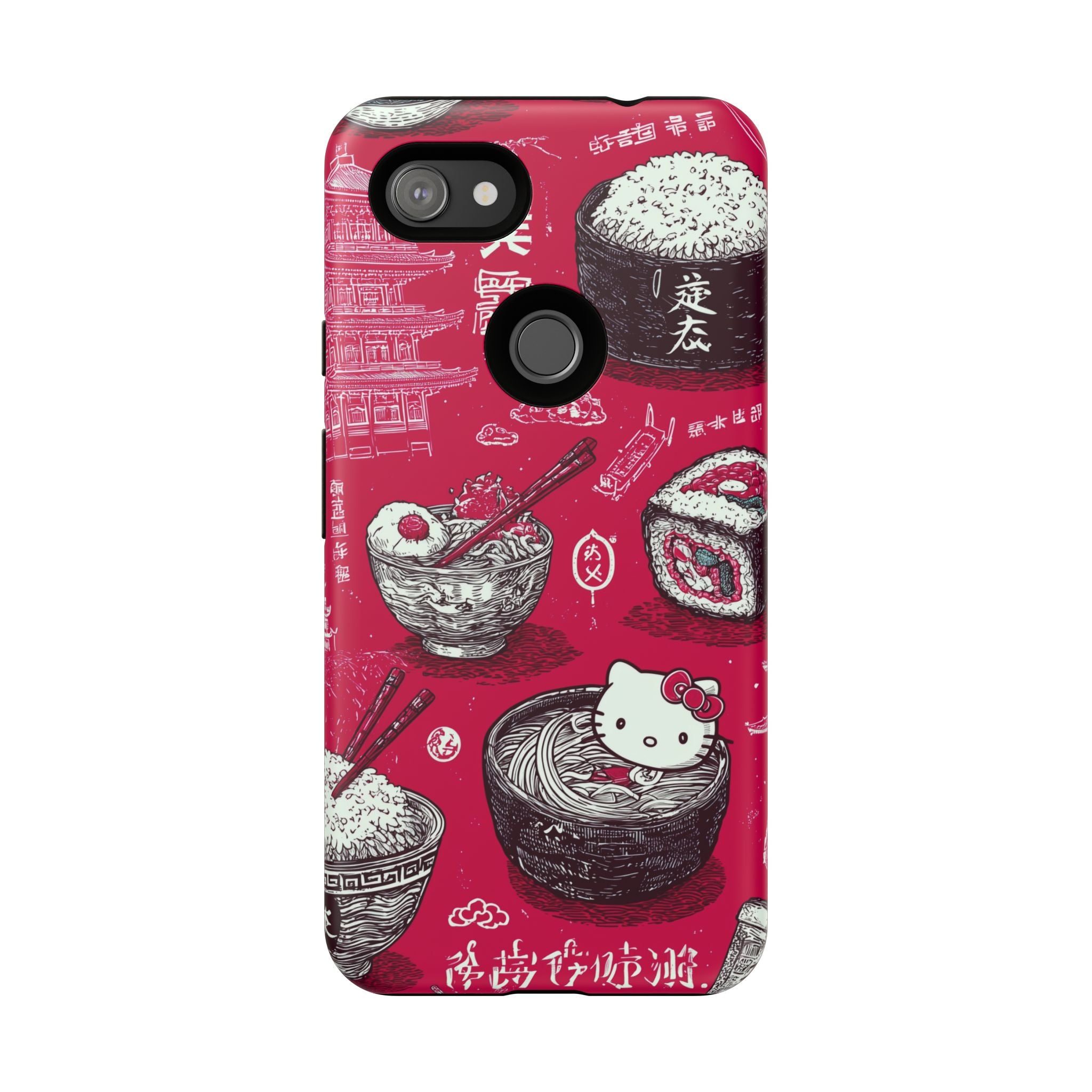 Japanese Kitty Vibrant Phone Case - Tough Case | Funky, Colorful, Unique Design for Personalization, Gift, Accessory, Protection, Trendy