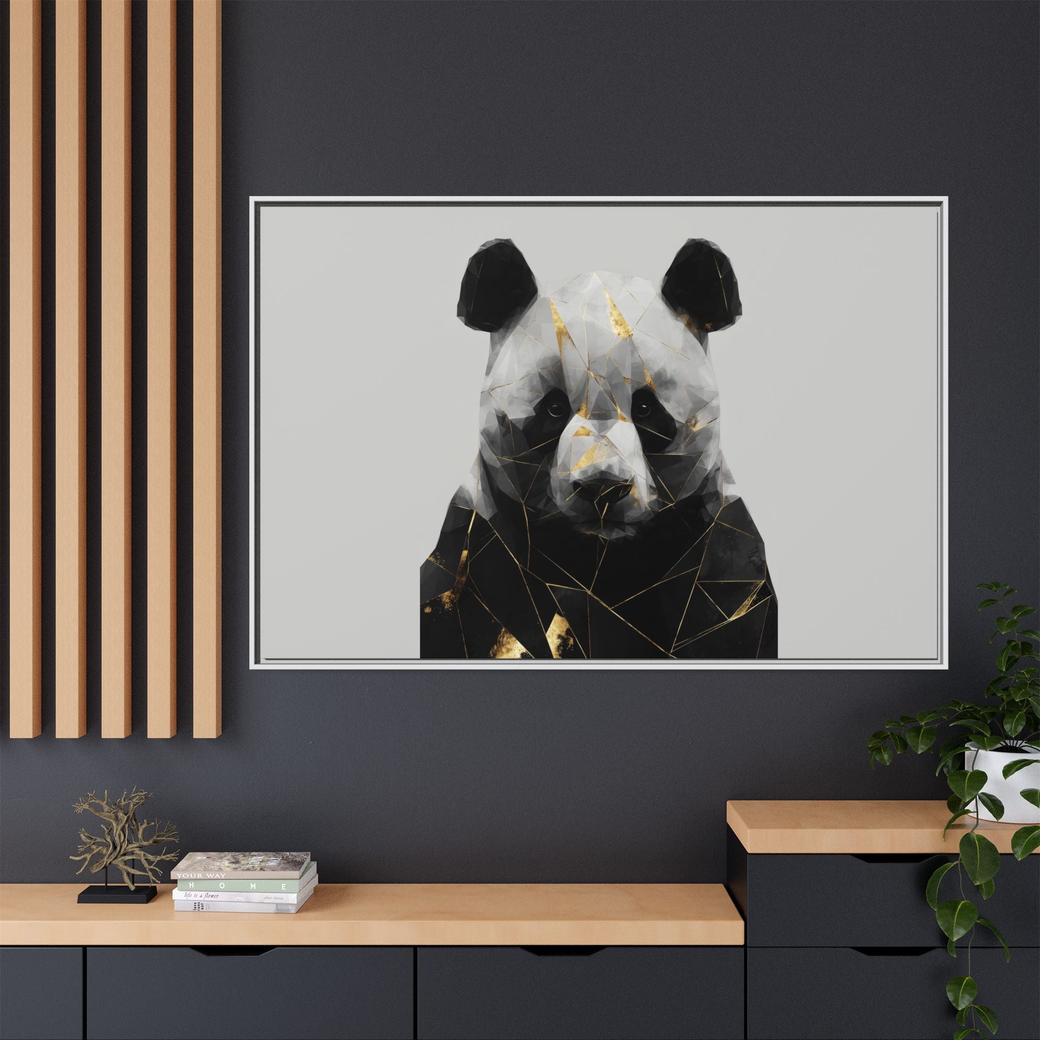 Fractured Panda: Geometric Wildlife Art, Low-Poly Contemporary Portrait   |  Personalized & Custom Orders Available
