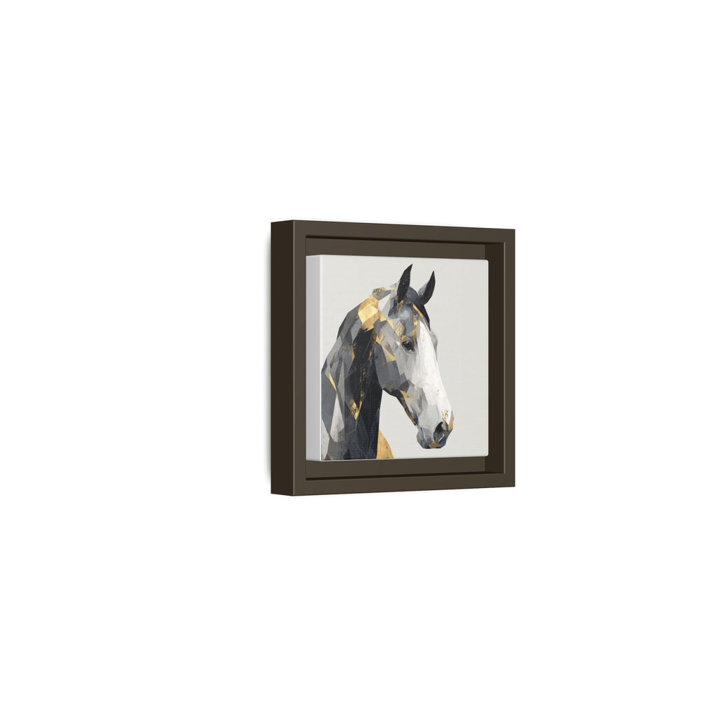 Geometric Stallion: Cubist Equine Art, Modern Metallic Polygonal Design   |  Personalized & Custom Orders Available