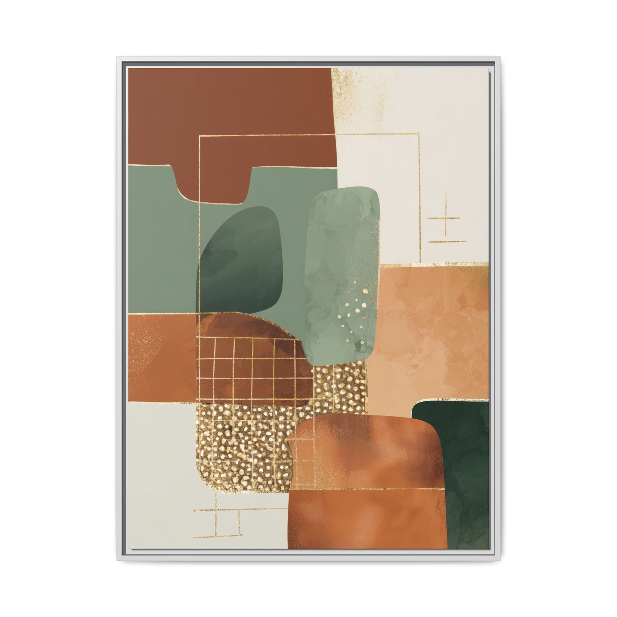 Geometric Harmony: Abstract Minimalist Art, Mid-Century Modern Design, Organic Shapes Composition   |   Custom Orders Accepted