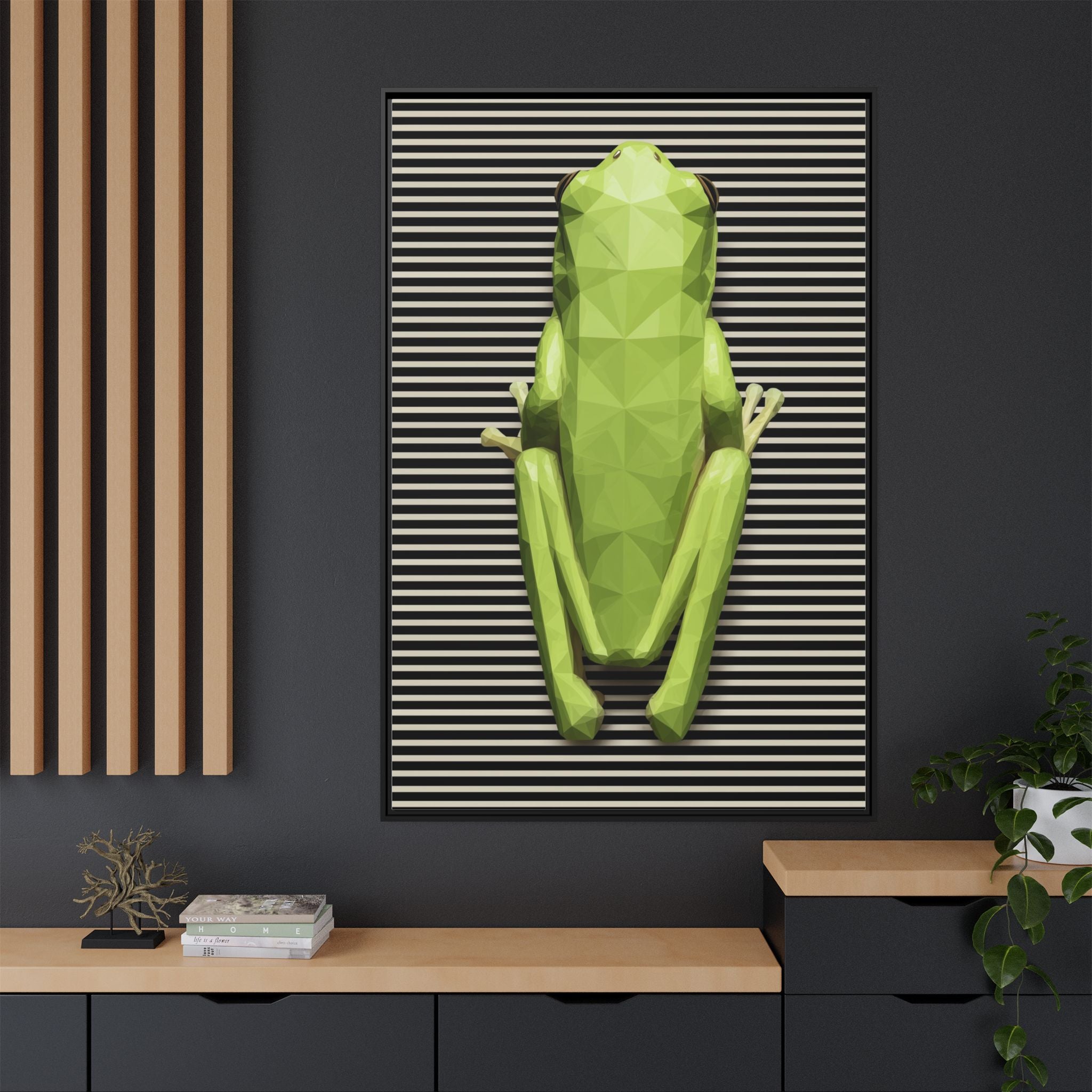 Geometric Frog: Low-Poly Digital Wildlife, Minimalist Angular Design   |    Custom Orders Available
