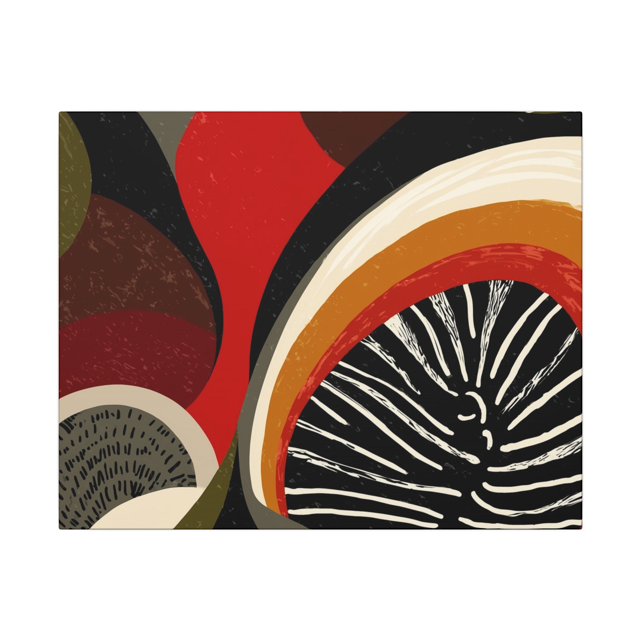 Harmonic Convergence: Organic Geometry, Mid-Century Modern Abstract, Earthy Palette Composition   |   Custom Orders Accepted