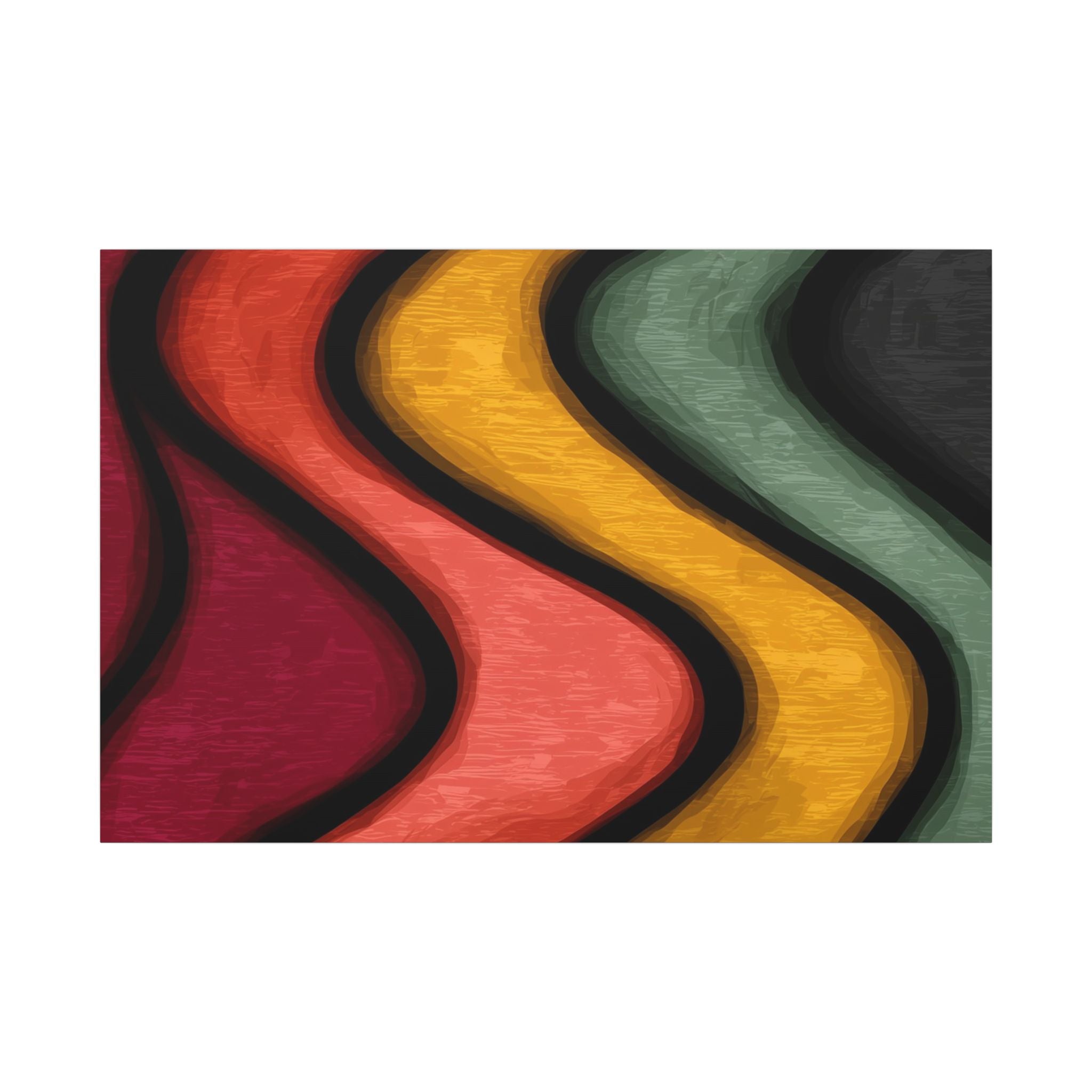 Autumnal Waves: Sinuous Organic Abstractions, Warm Color Landscape, Rhythmic Painterly Flow   |   Custom Orders Accepted