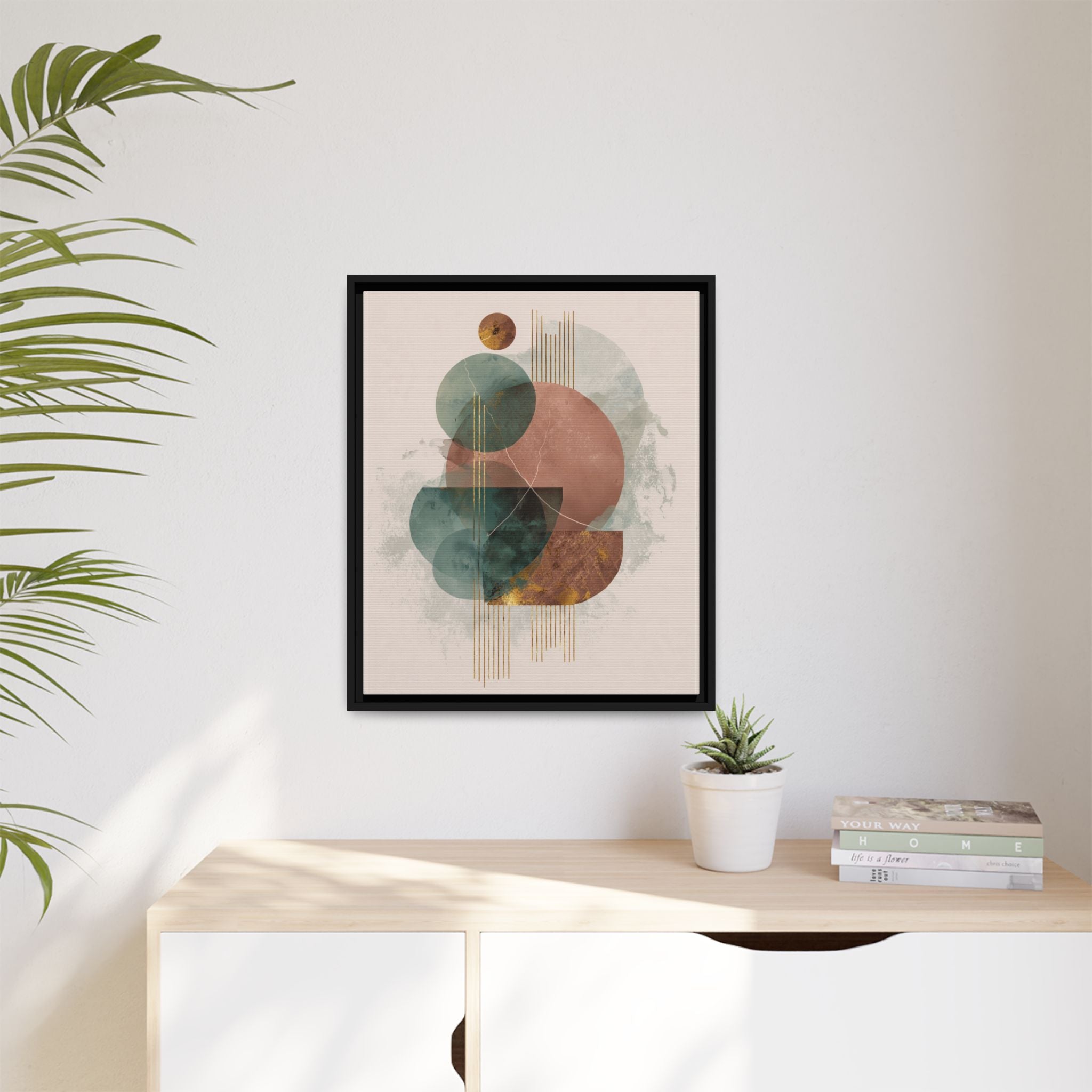 Translucent Geometries: Abstract Circles, Mid-Century Minimalism, Watercolor Layers   |   Custom Orders Accepted