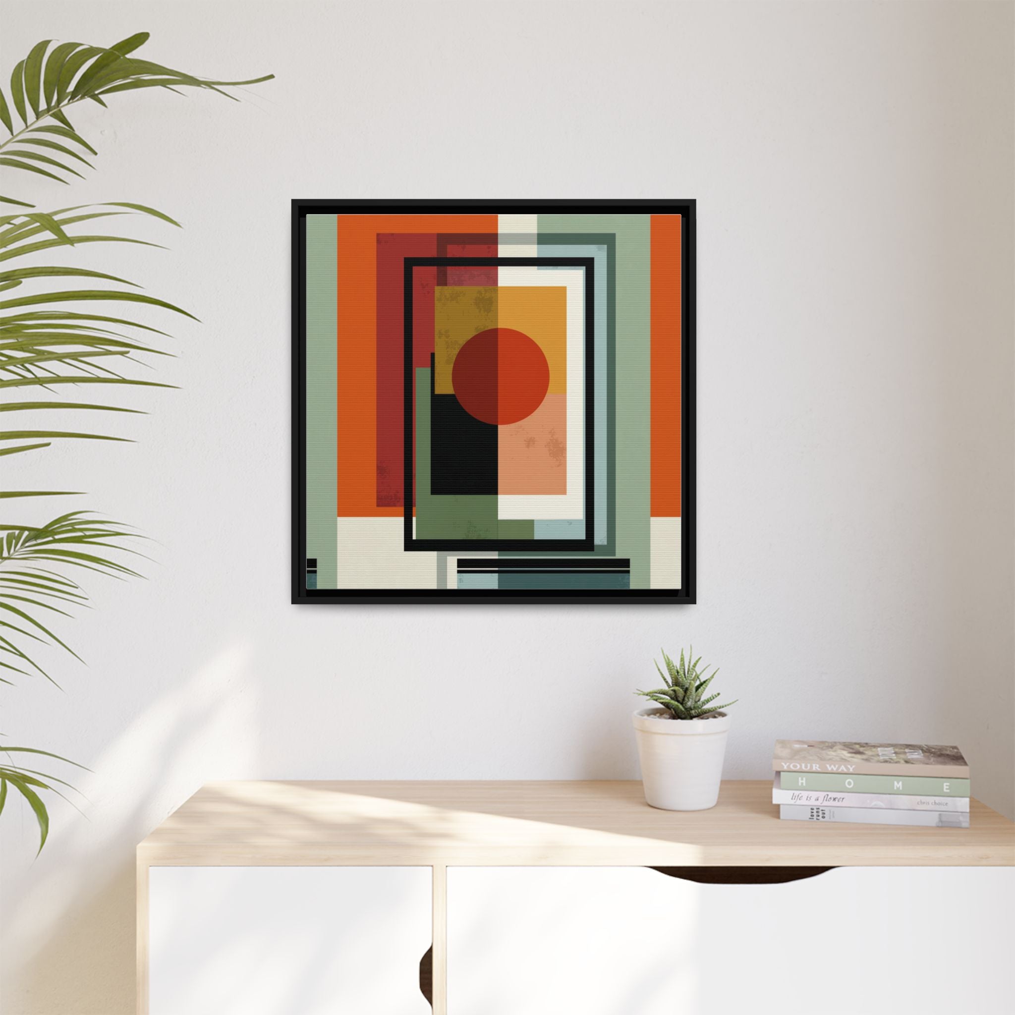Geometric Harmonies: Mid-Century Modern Composition, Constructivist Inspiration, Abstract Rectangular Interplay   |   Custom Orders Accepted