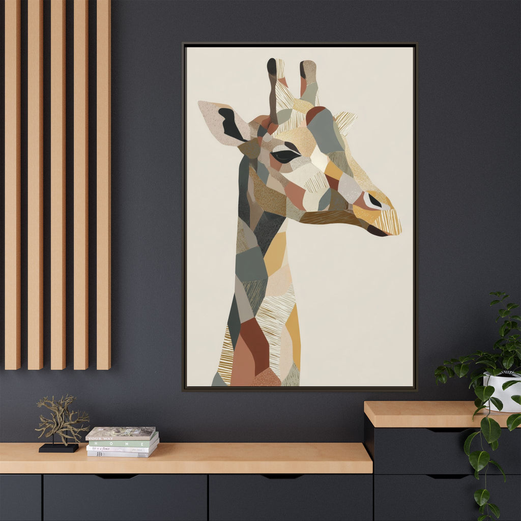 Geometric Giraffe: Cubist Wildlife Abstraction, Polygon Animal Portrait   |  Personalized & Custom Orders Available