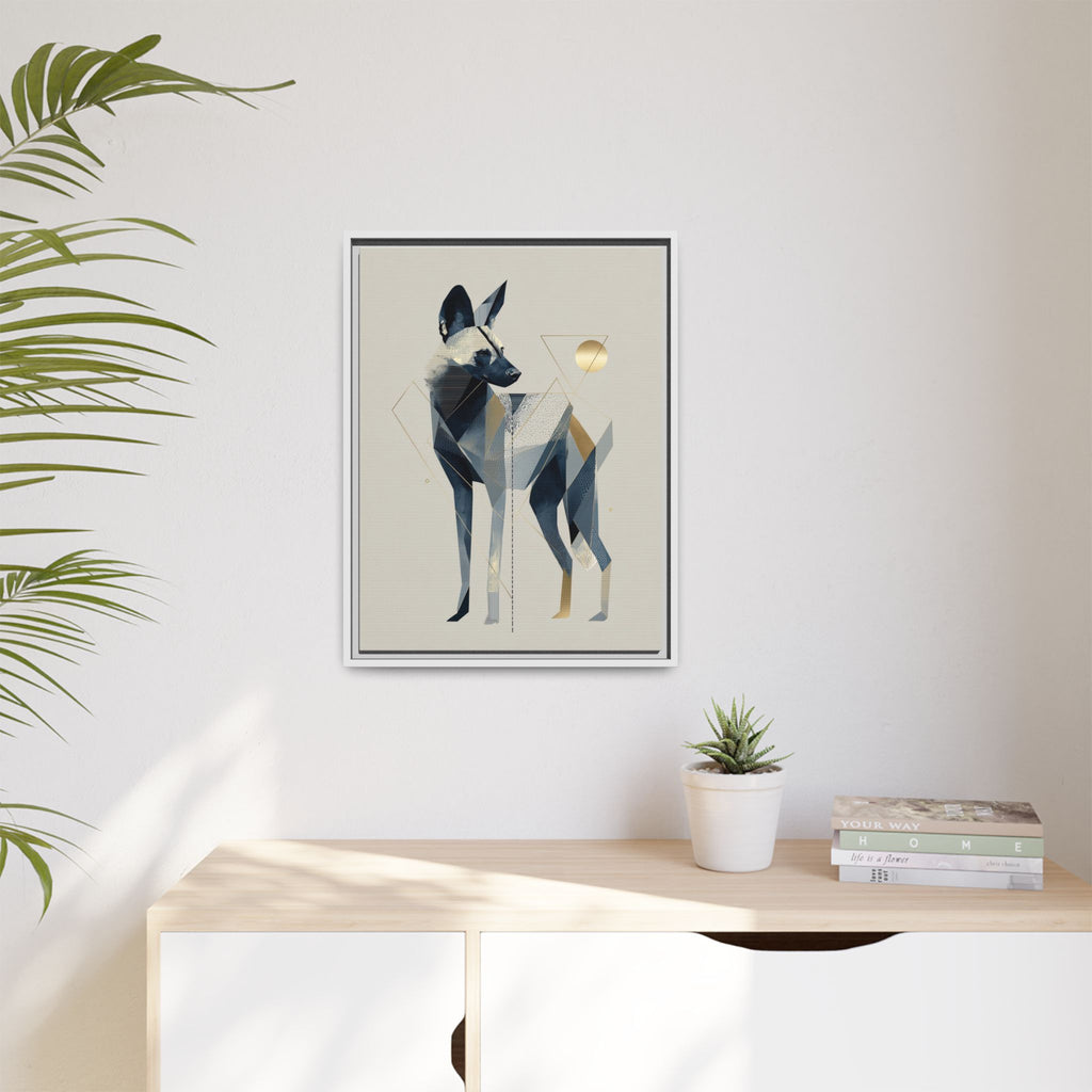 Canine Geometry: Fragmented African Wild Dog Portrait, Modern Graphic Design Study   |  Personalized & Custom Orders Available