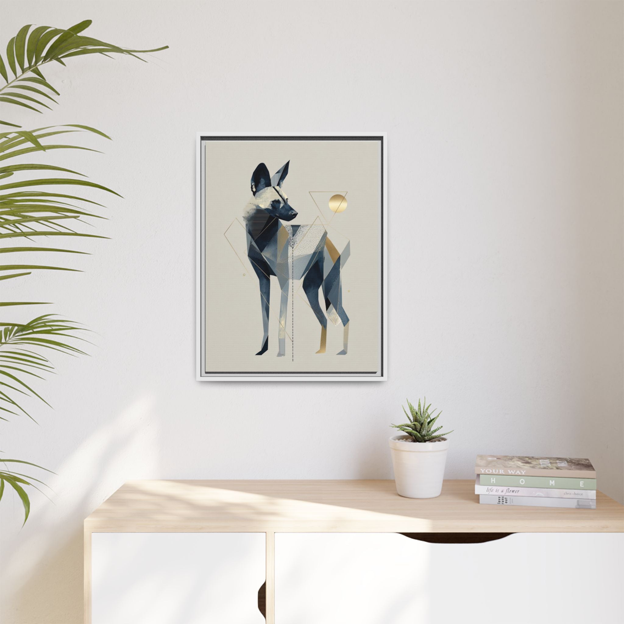 Canine Geometry: Fragmented African Wild Dog Portrait, Modern Graphic Design Study   |  Personalized & Custom Orders Available