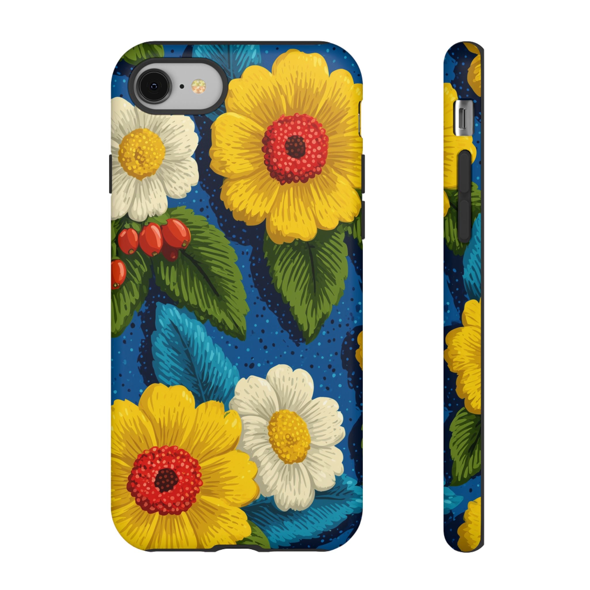 Summer Tough Cases: Floral Fine Art Phone Case, Fun Beach Vibe Phone Accessory, Summer Travel Gift, Colorful Phone Cover, Casual Style Tech