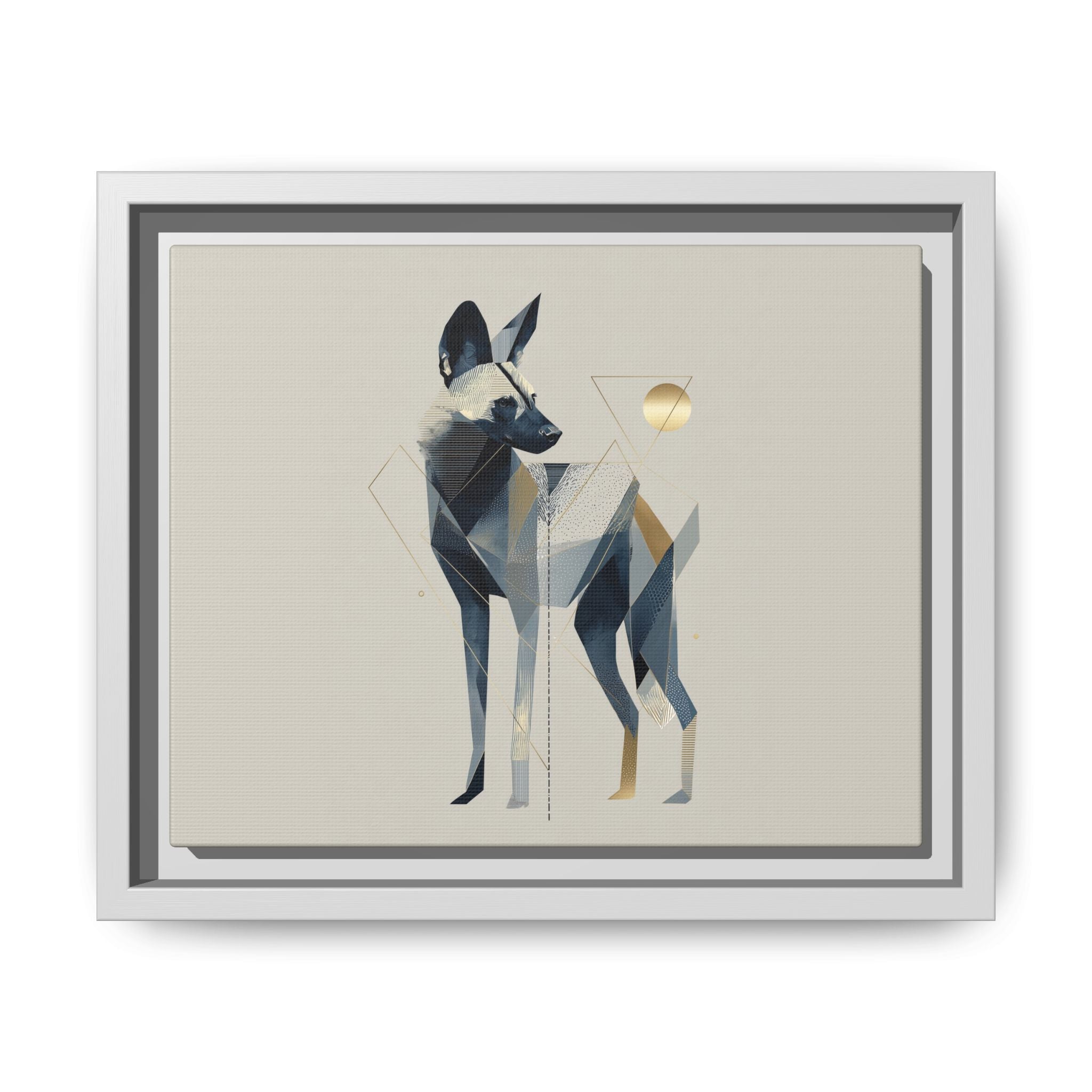 Canine Geometry: Fragmented African Wild Dog Portrait, Modern Graphic Design Study   |  Personalized & Custom Orders Available