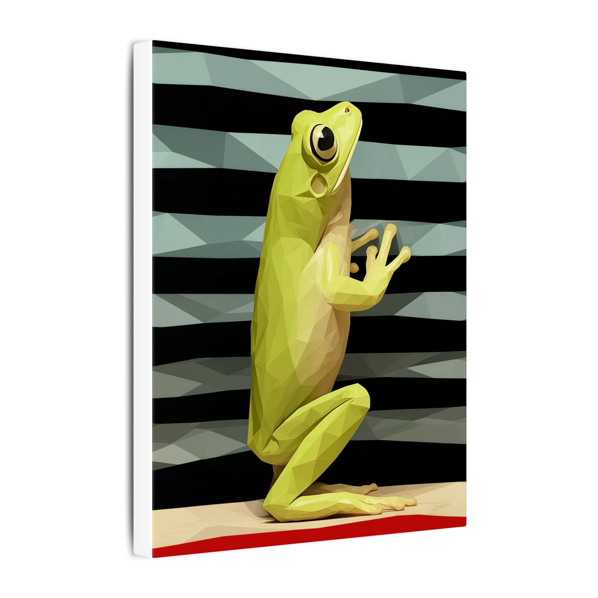 Geometric Frog: Low-Poly Digital Art, Vibrant Yellow Amphibian Illustration   |    Custom Orders Available
