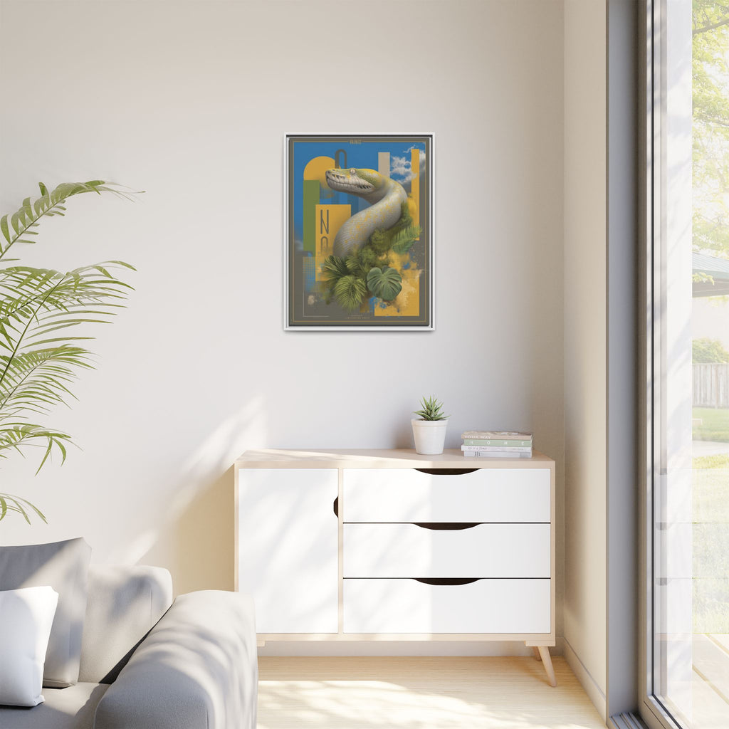 Serpent's Geometry: Tropical Anaconda Graphic Design, Modern Wildlife Illustration   |  Personalized & Custom Orders Available