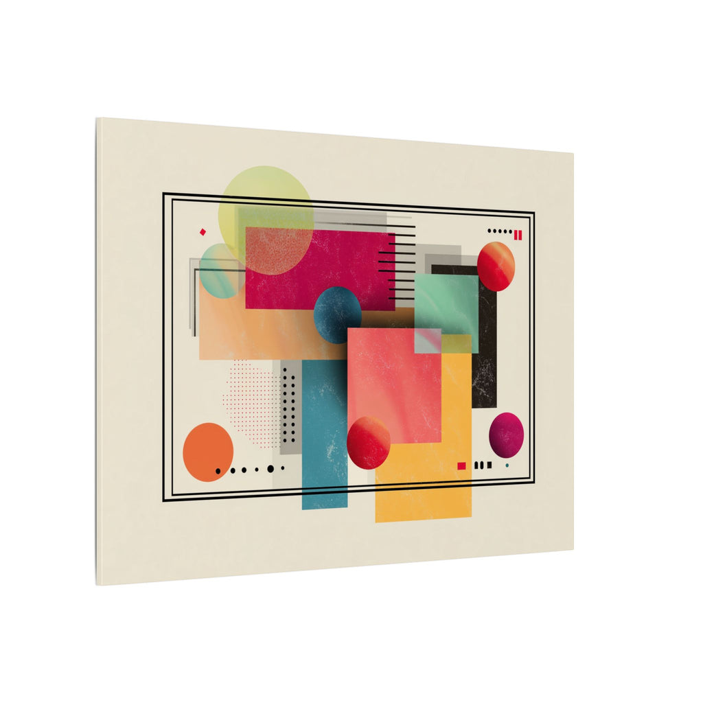 Geometric Dynamism: Bauhaus Abstraction, Translucent Shapes, Modernist Composition   |   Custom Orders Accepted