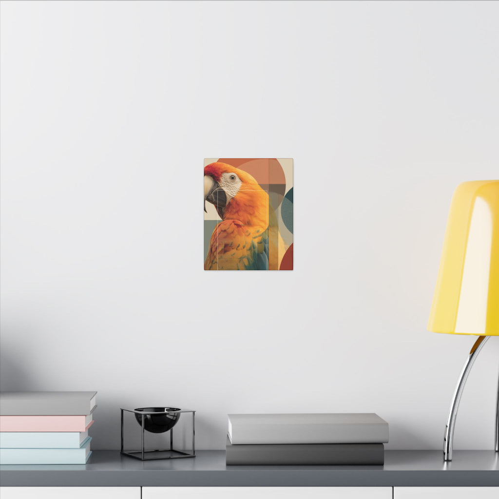 Geometric Macaw Portrait: Vibrant Avian Design, Modern Graphic Art Style   |    Custom Orders Available