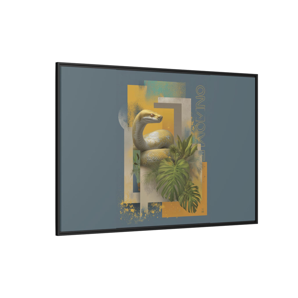 Serpent in Geometry: Tropical Albino Snake Portrait, Modern Botanical Illustration   |    Custom Orders Available