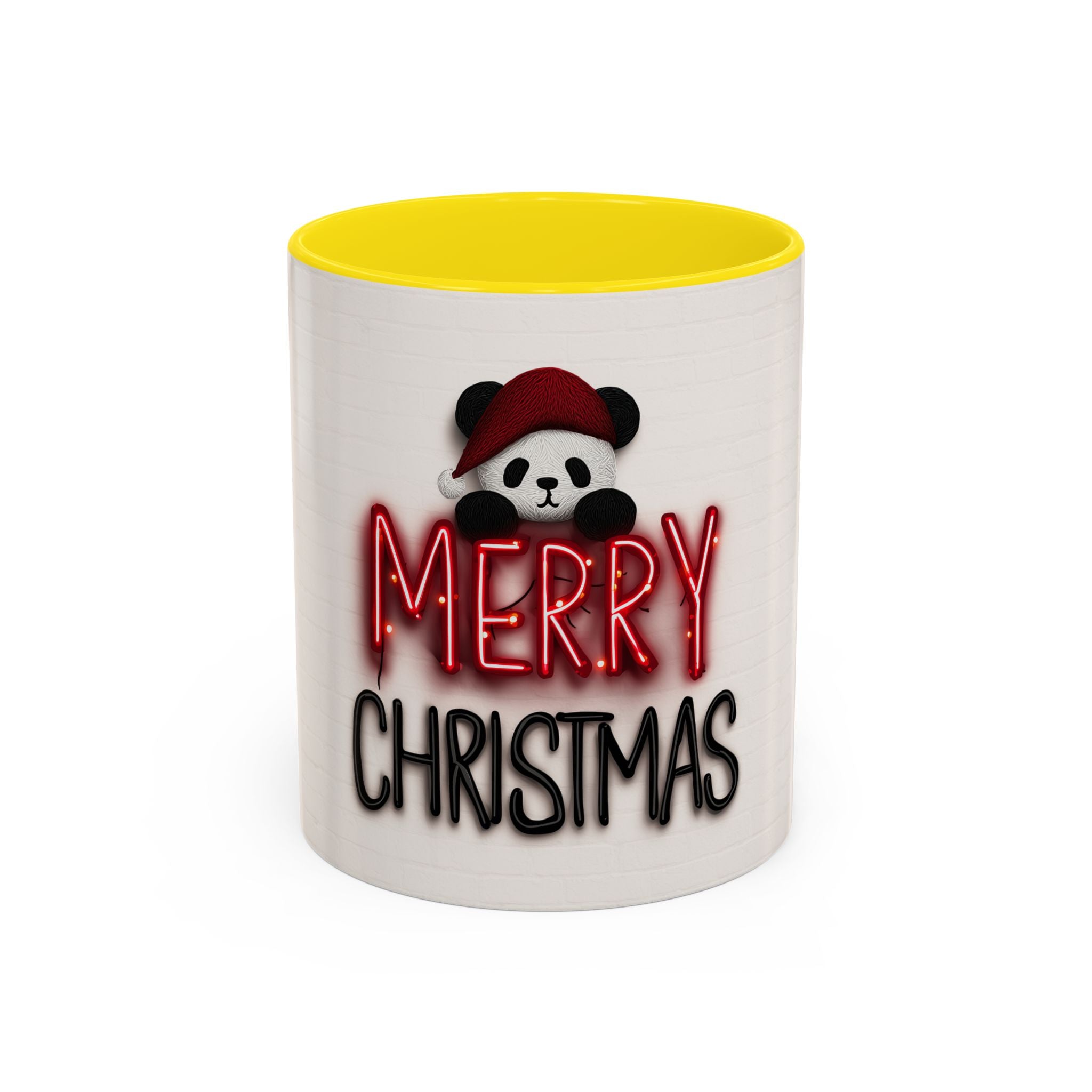Merry Christmas Panda Mug, Cute Holiday Coffee Cup, Festive Gift for Her, Christmas Decor, Holiday Drinkware