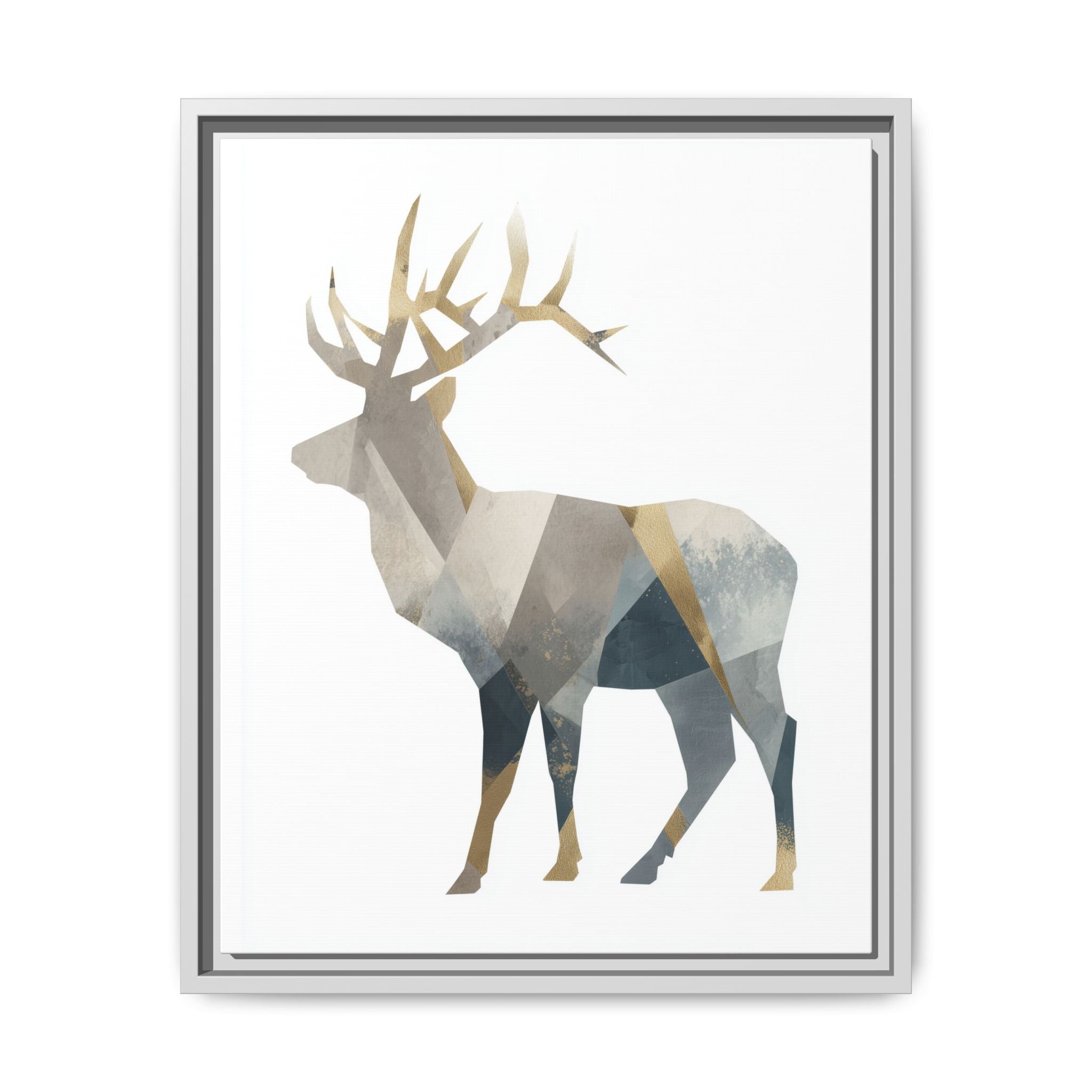 Geometric Deer Silhouette: Modern Wildlife Art, Minimalist Abstract Landscape   |  Personalized & Custom Orders Available
