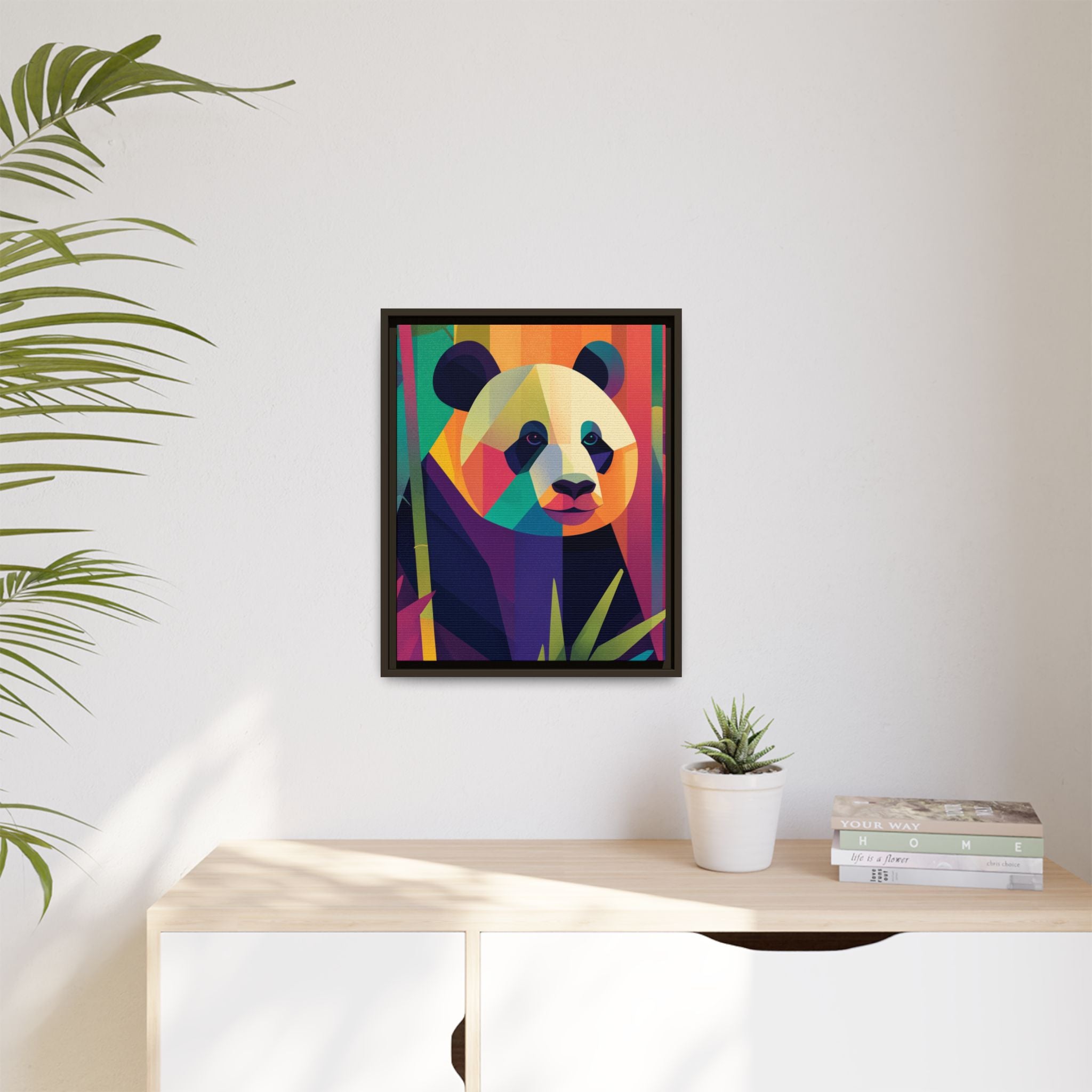 Geometric Panda Framed Print : Kaleidoscope Panda, Digital Art Illustration   |  Personalized & Custom Orders Available