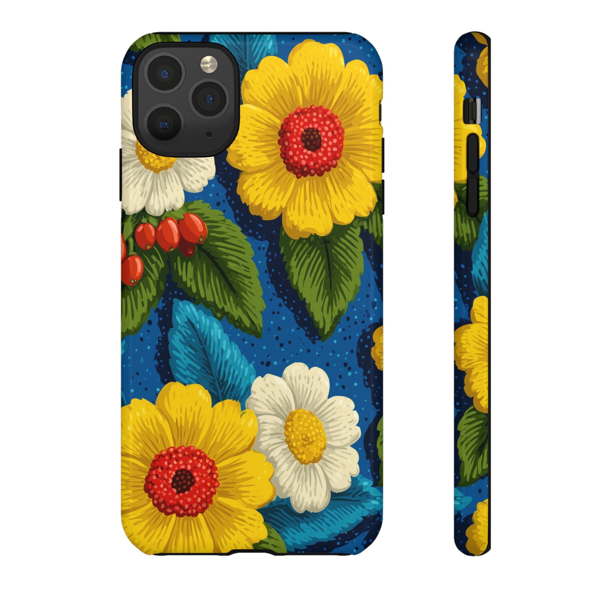 Summer Tough Cases: Floral Fine Art Phone Case, Fun Beach Vibe Phone Accessory, Summer Travel Gift, Colorful Phone Cover, Casual Style Tech