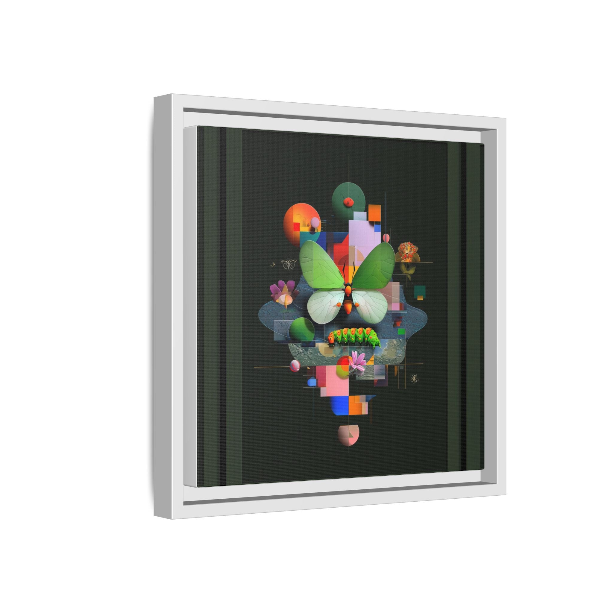 Metamorphosis Geometry Framed Print : Digital Nature Synthesis, Butterfly Abstraction   |  Personalized & Custom Orders Available