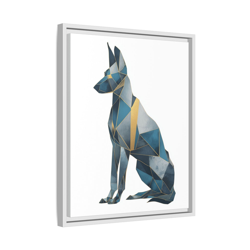 Geometric Canine Mosaic: Fractured Blue Shepherd, Modern Polygonal Art   |  Personalized & Custom Orders Available