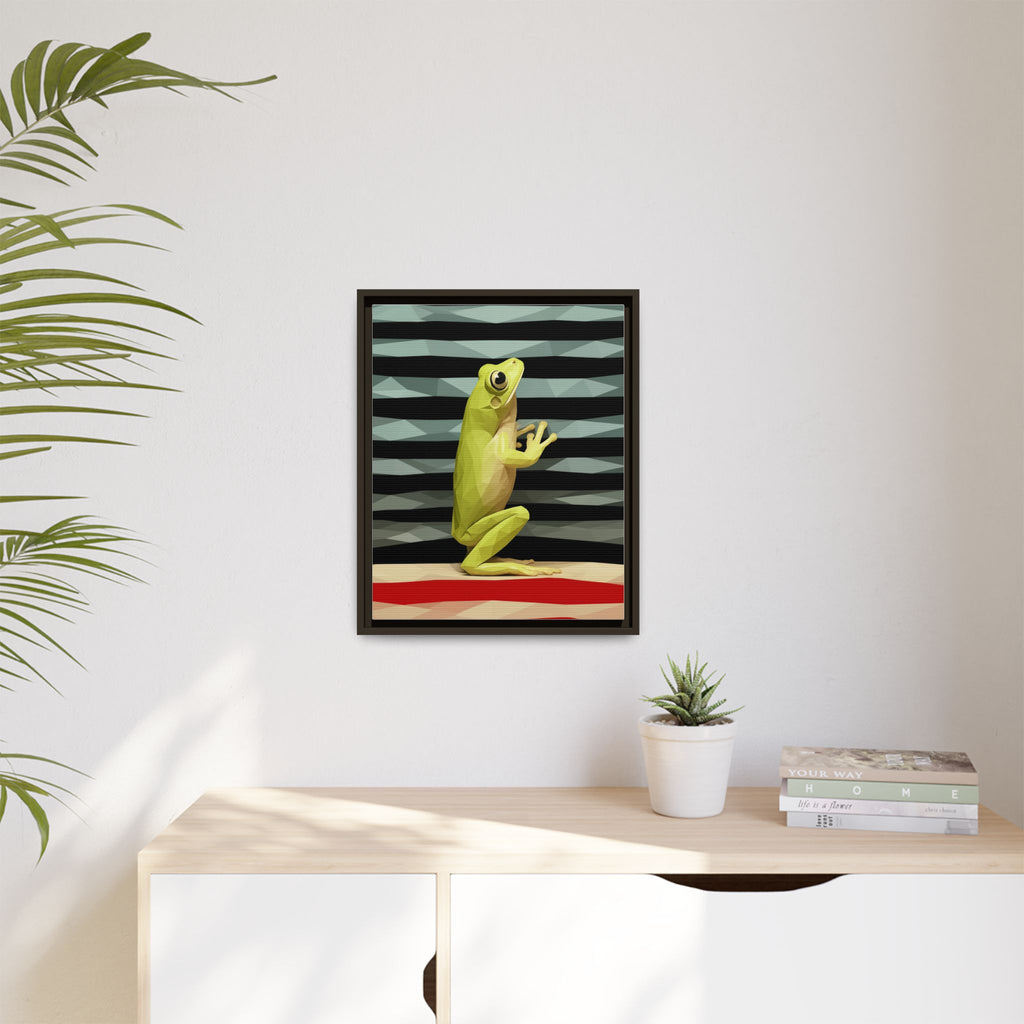 Geometric Frog Ascendant: Low-Poly Digital Amphibian, Architectural Nature Art   |    Custom Orders Available