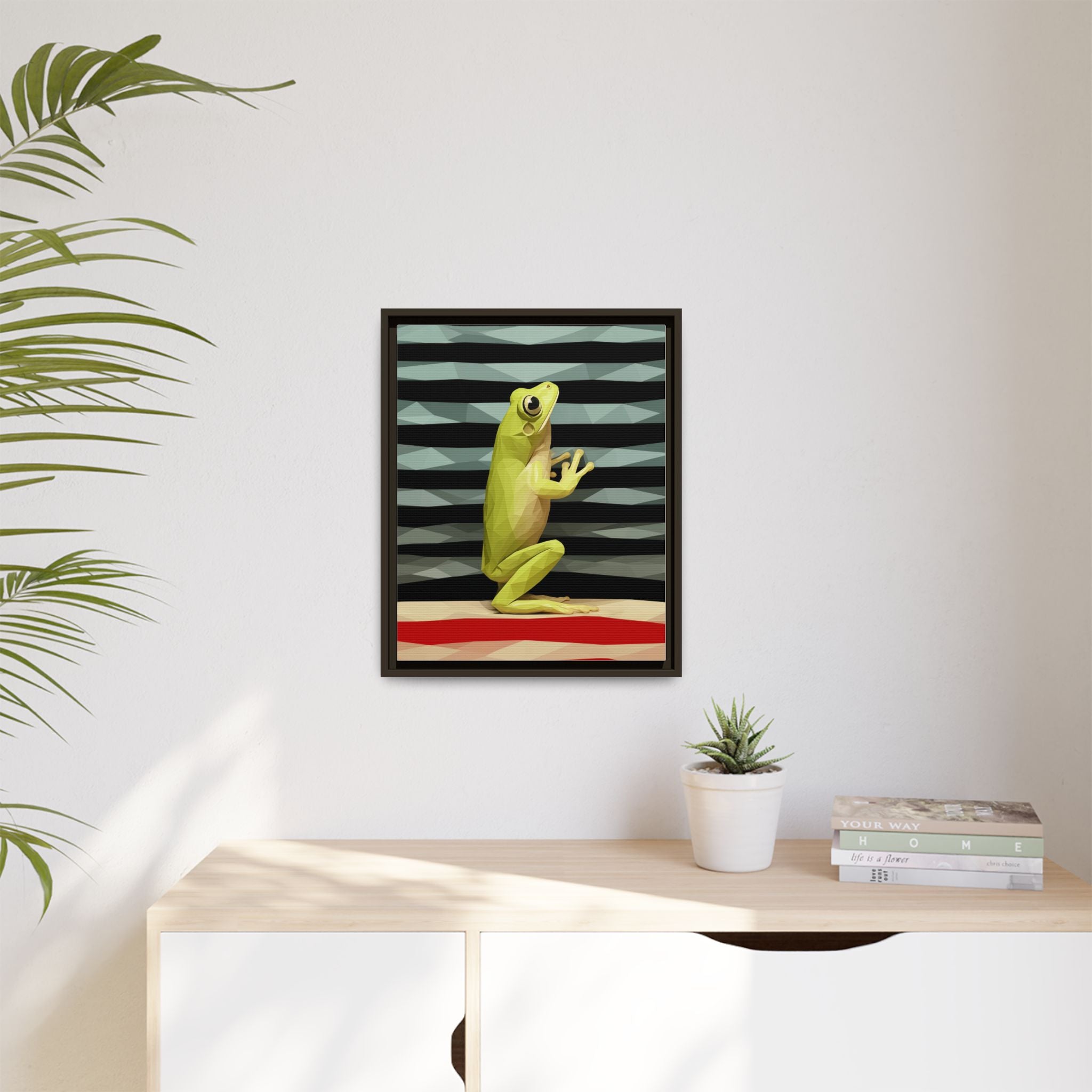 Geometric Frog Ascendant: Low-Poly Digital Amphibian, Architectural Nature Art   |    Custom Orders Available