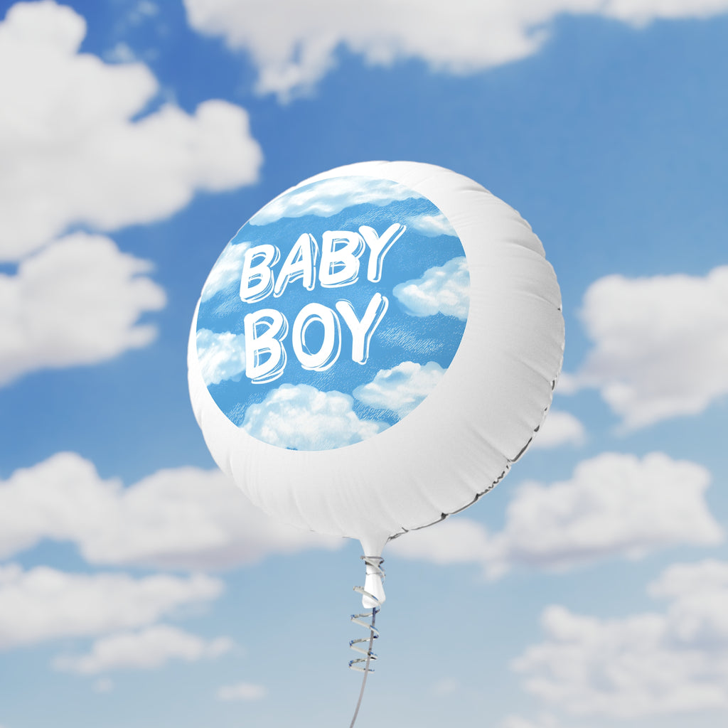 Baby Boy Blue Cloud Mylar Balloon
