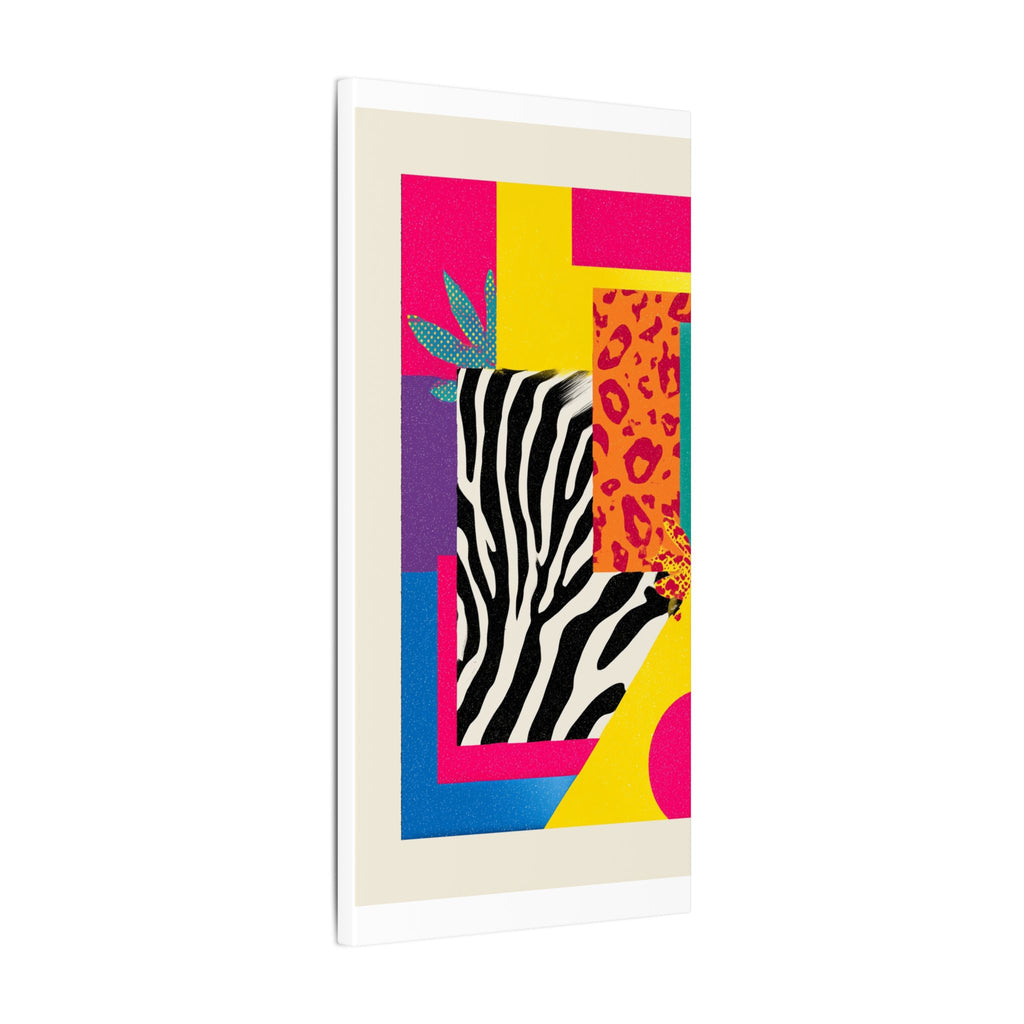 Copy of Pop Geometry: Zebra Leopard Fusion, Geometric Color Block, Modern Abstract Design   |   Custom Orders Accepted