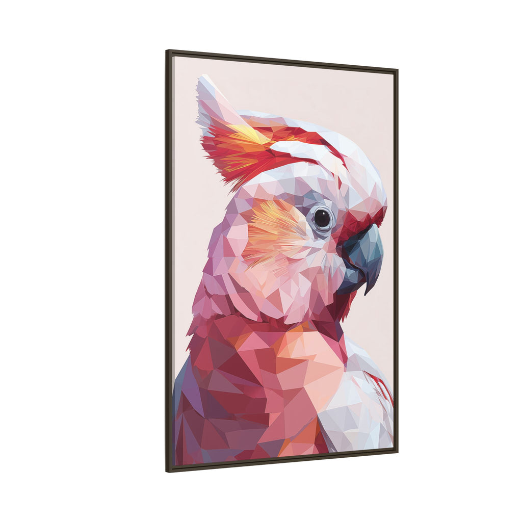 Prismatic Cockatoo: Geometric Bird Portrait, Low-Poly Digital Art   |  Personalized & Custom Orders Available