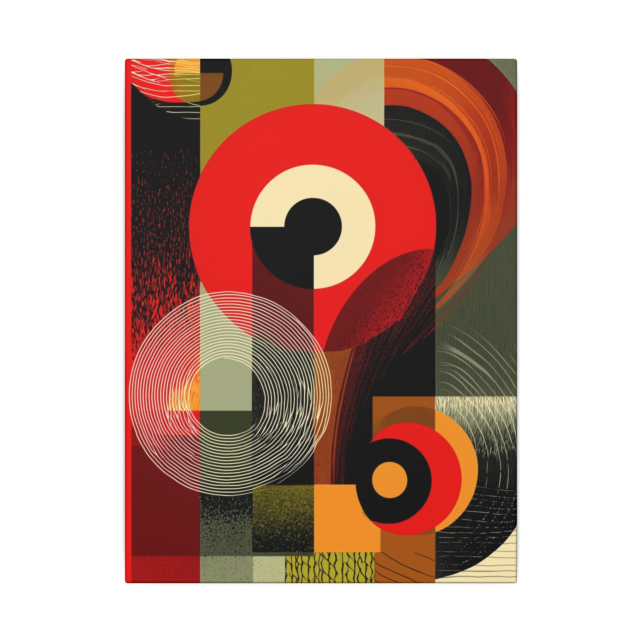 Geometric Convergence: Mid-Century Modern Abstract, Constructivist Design Principles, Bold Chromatic Composition   |   Custom Orders