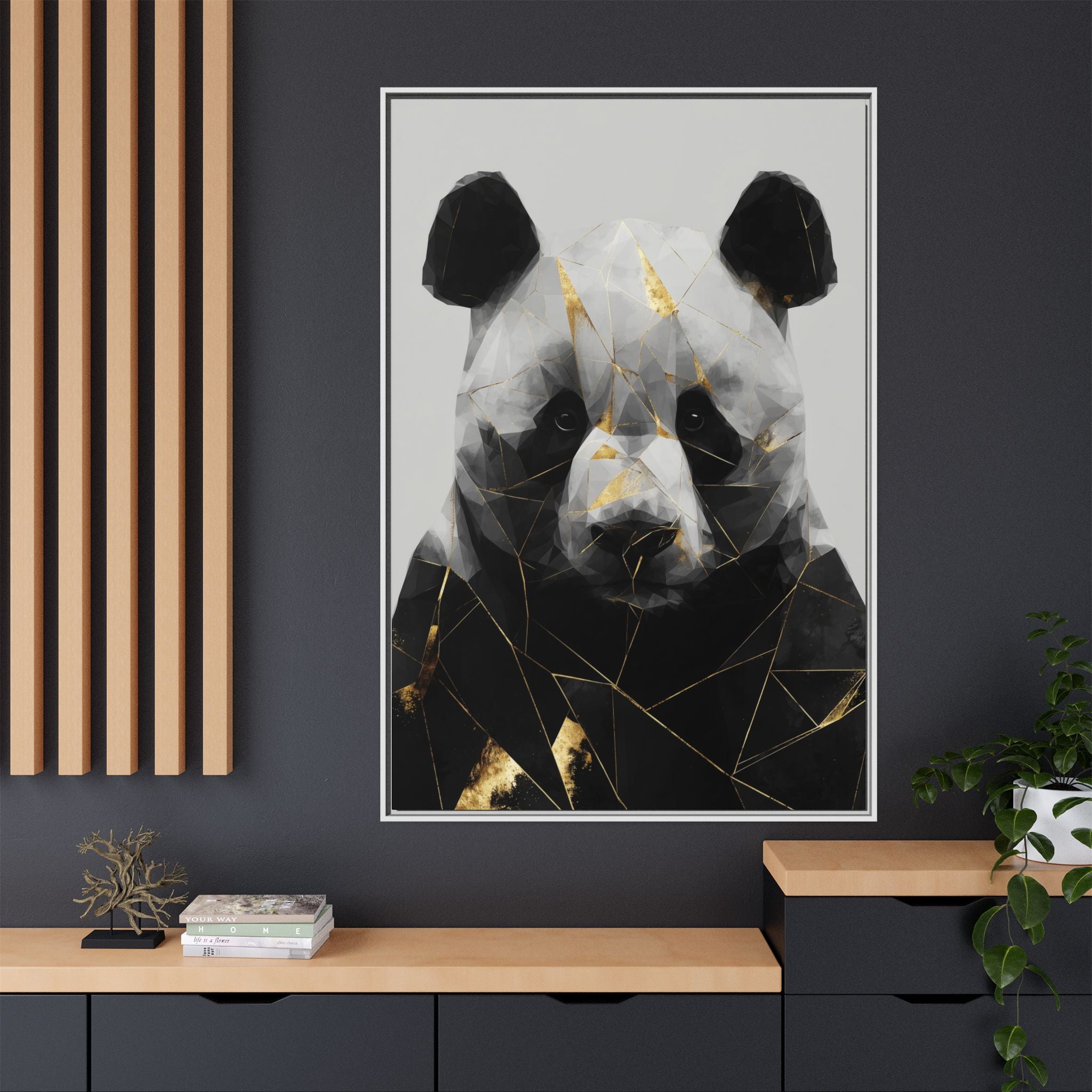 Fractured Panda: Geometric Wildlife Art, Low-Poly Contemporary Portrait   |  Personalized & Custom Orders Available