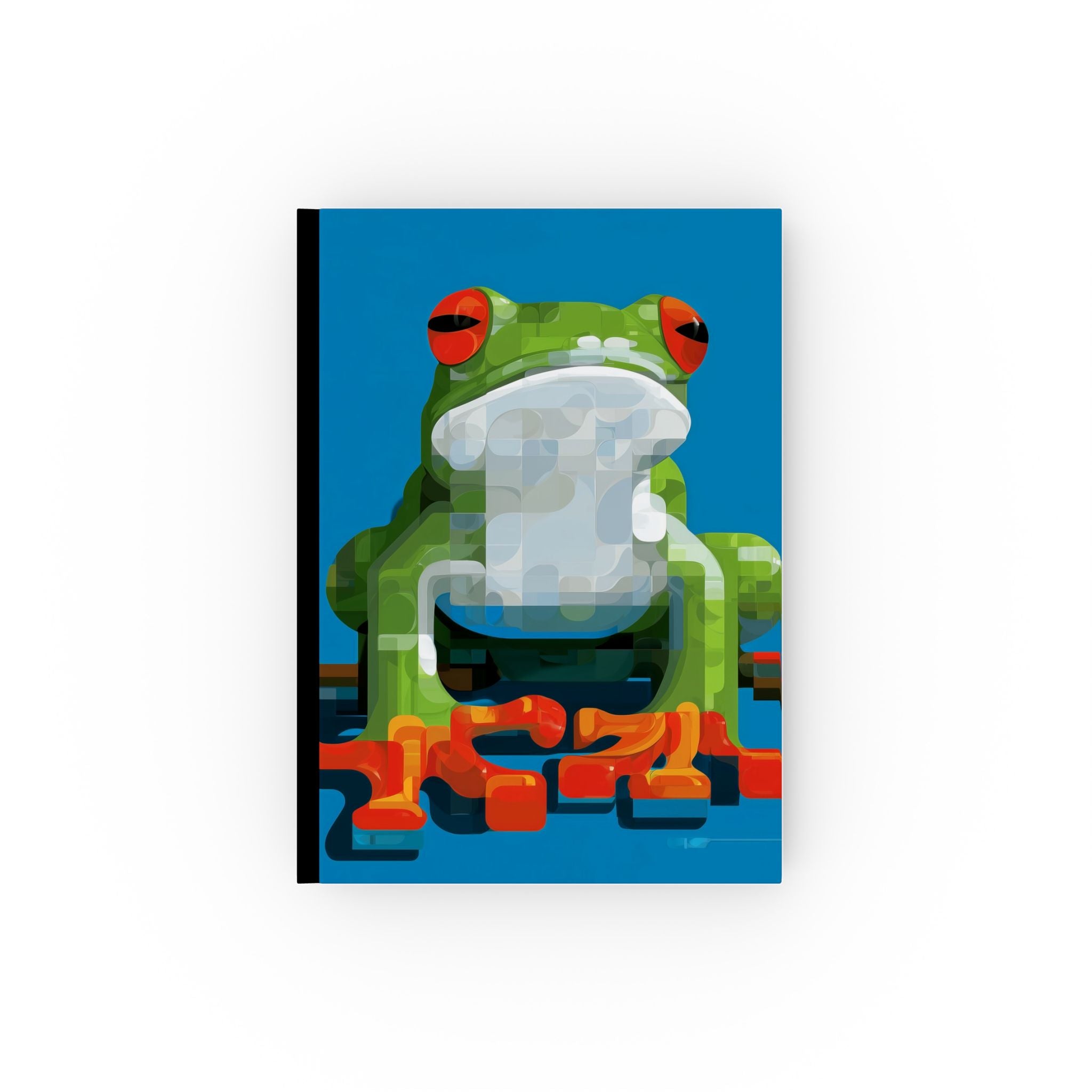Personalized Geometric Frog Journal :Contemporary Amphibian Illustration Personalized Journal   |     Custom Orders Accepted