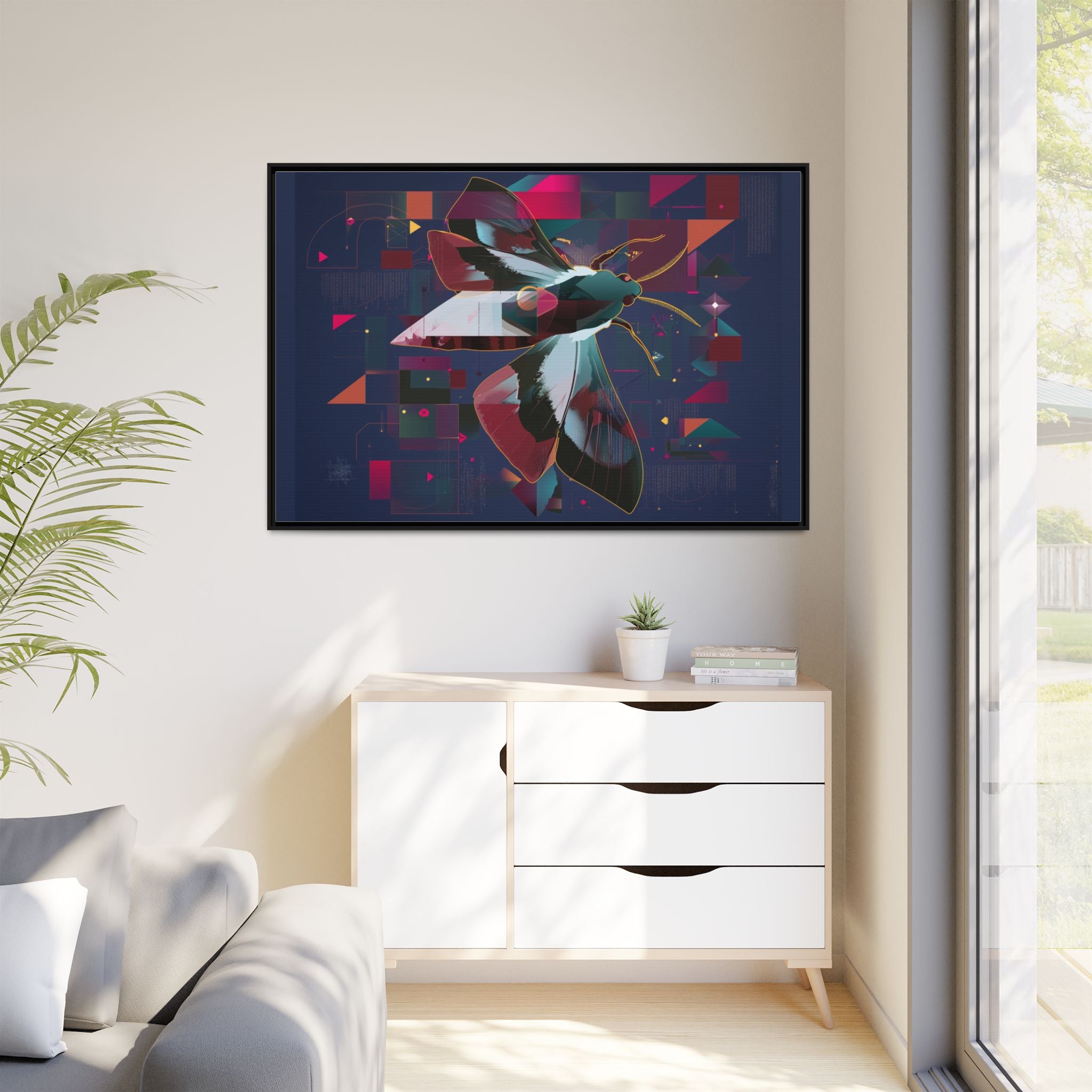 Digital Metamorphosis: Geometric Butterfly, Technological Nature   |    Custom Orders Available