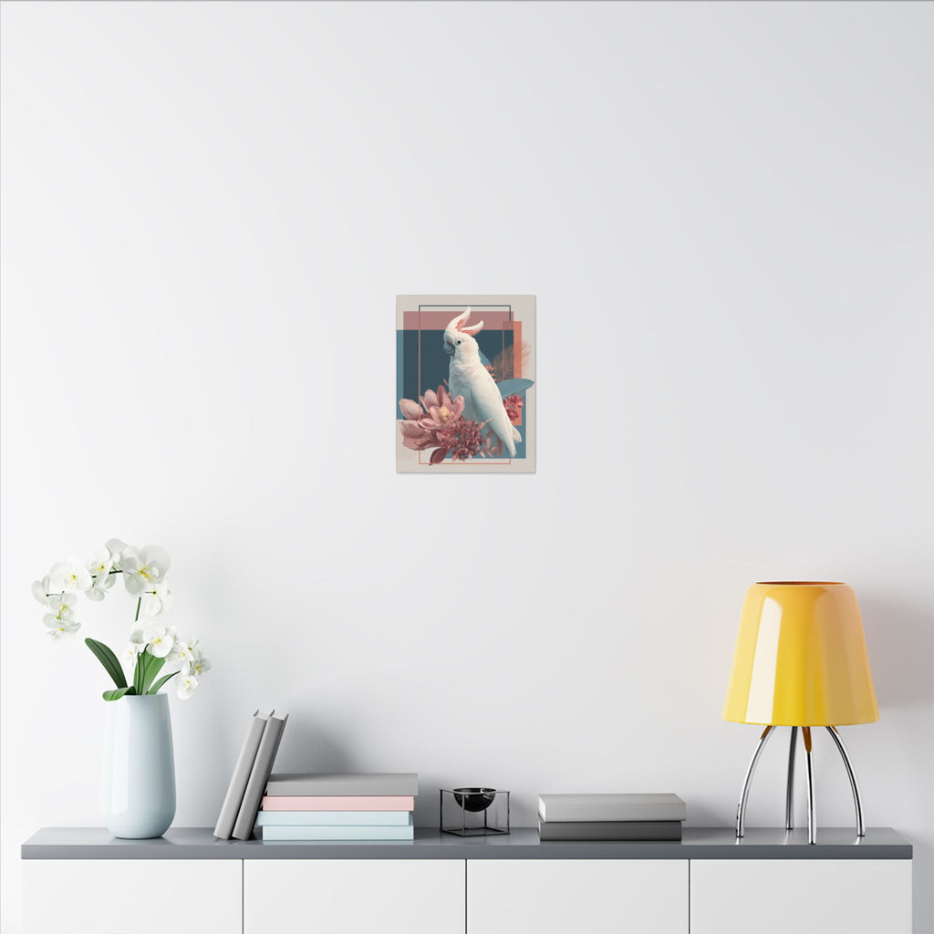 Cockatoo's Geometric Symphony: Digital Wildlife Art, Contemporary Botanical Design   |    Custom Orders Available