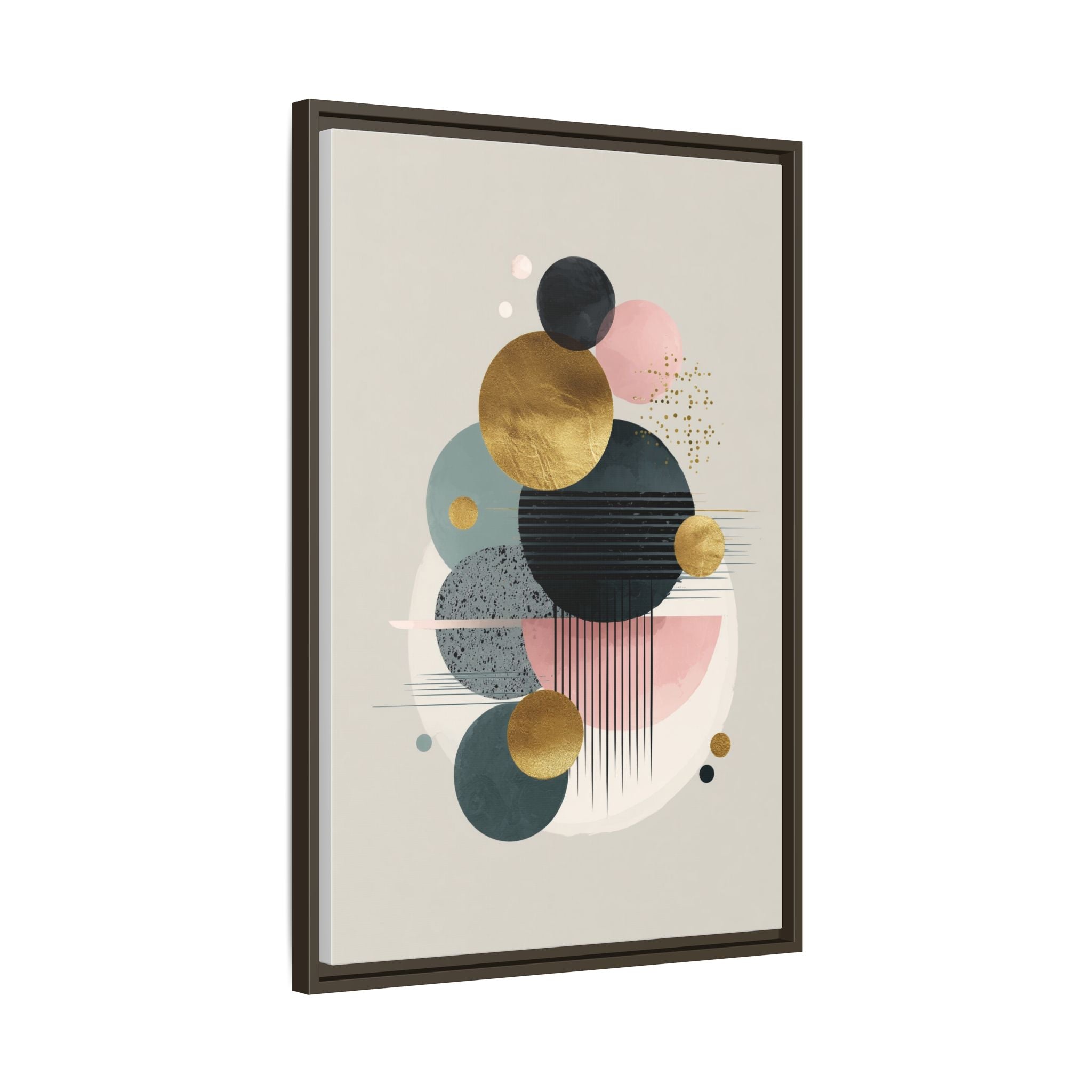 Geometric Harmony: Intersecting Circles, Mid-Century Modern Design, Abstract Metallic Composition   |   Custom Orders Accepted