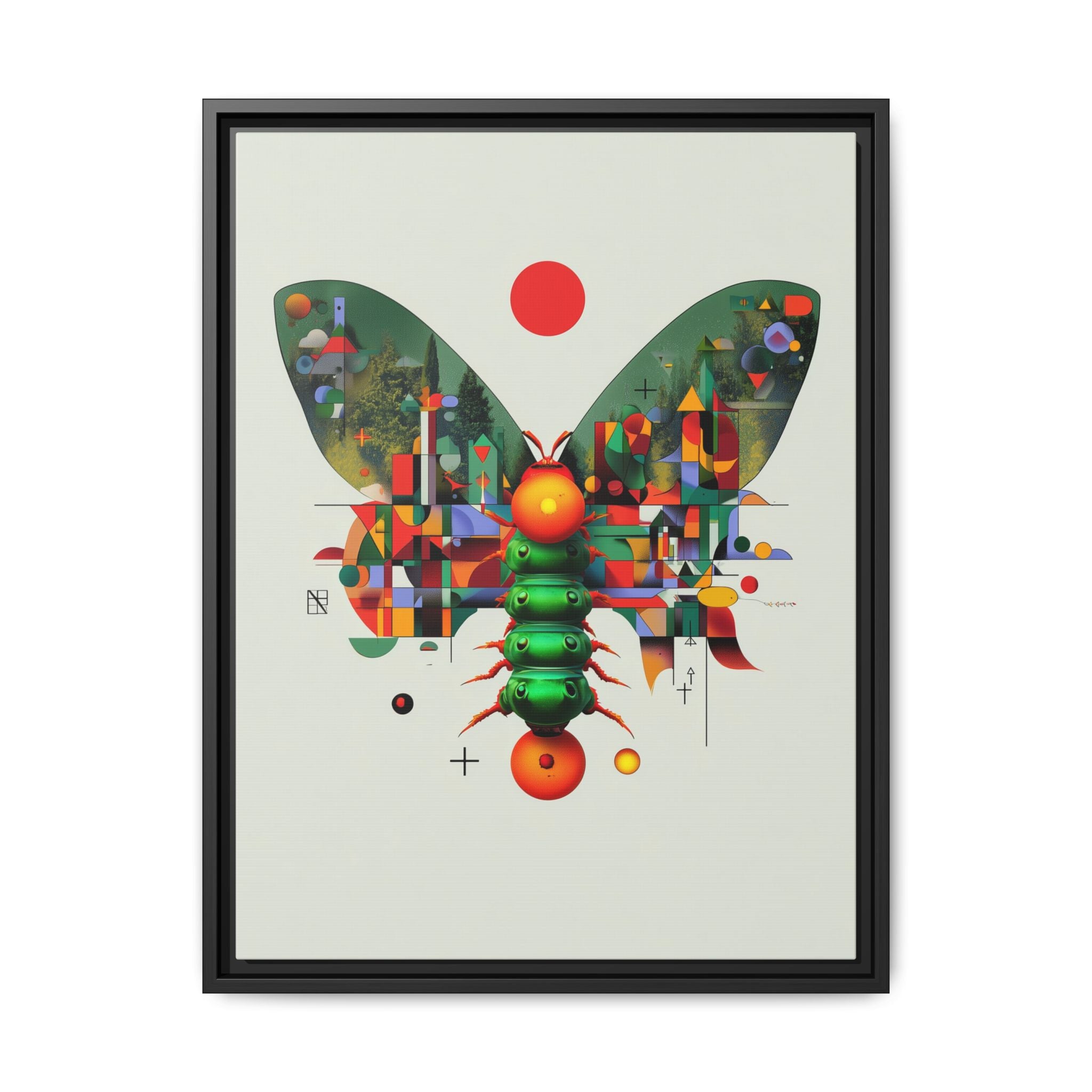 Digital Butterfly Framed Print, Cubist Architectural Abstraction   |  Personalized & Custom Orders Available