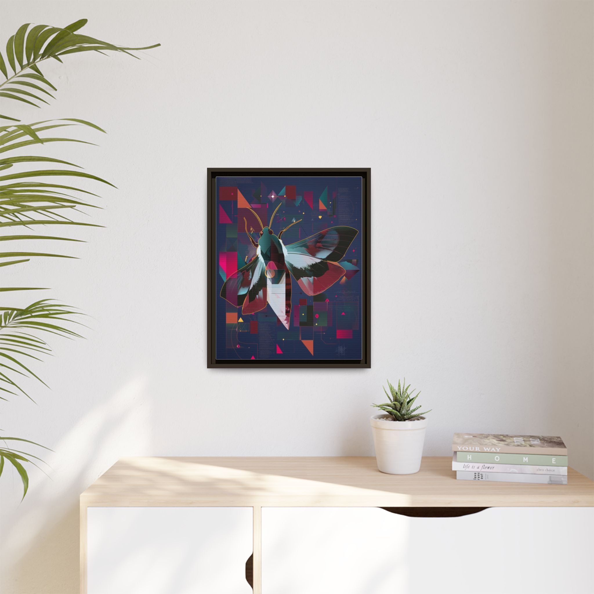 Metamorphic Circuits Framed Print : Geometric Butterfly Fusion, Digital Abstract Techno-Art   |   Custom Orders Available