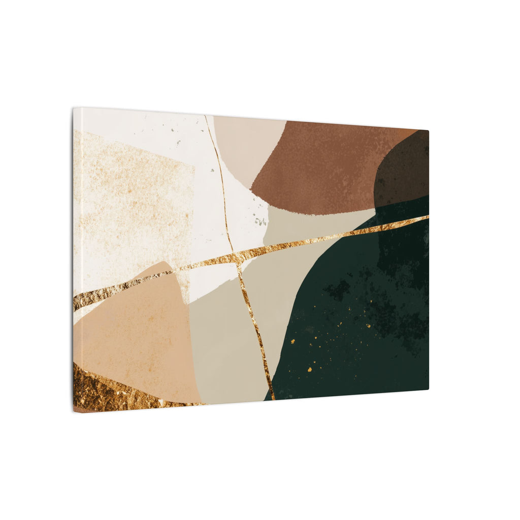 Canvas Print, Abstract Earthy Gold Wall Art, Modern Designer Home Decor, Stretched Matte Canvas; Thick, Multi-Size, Office Decor