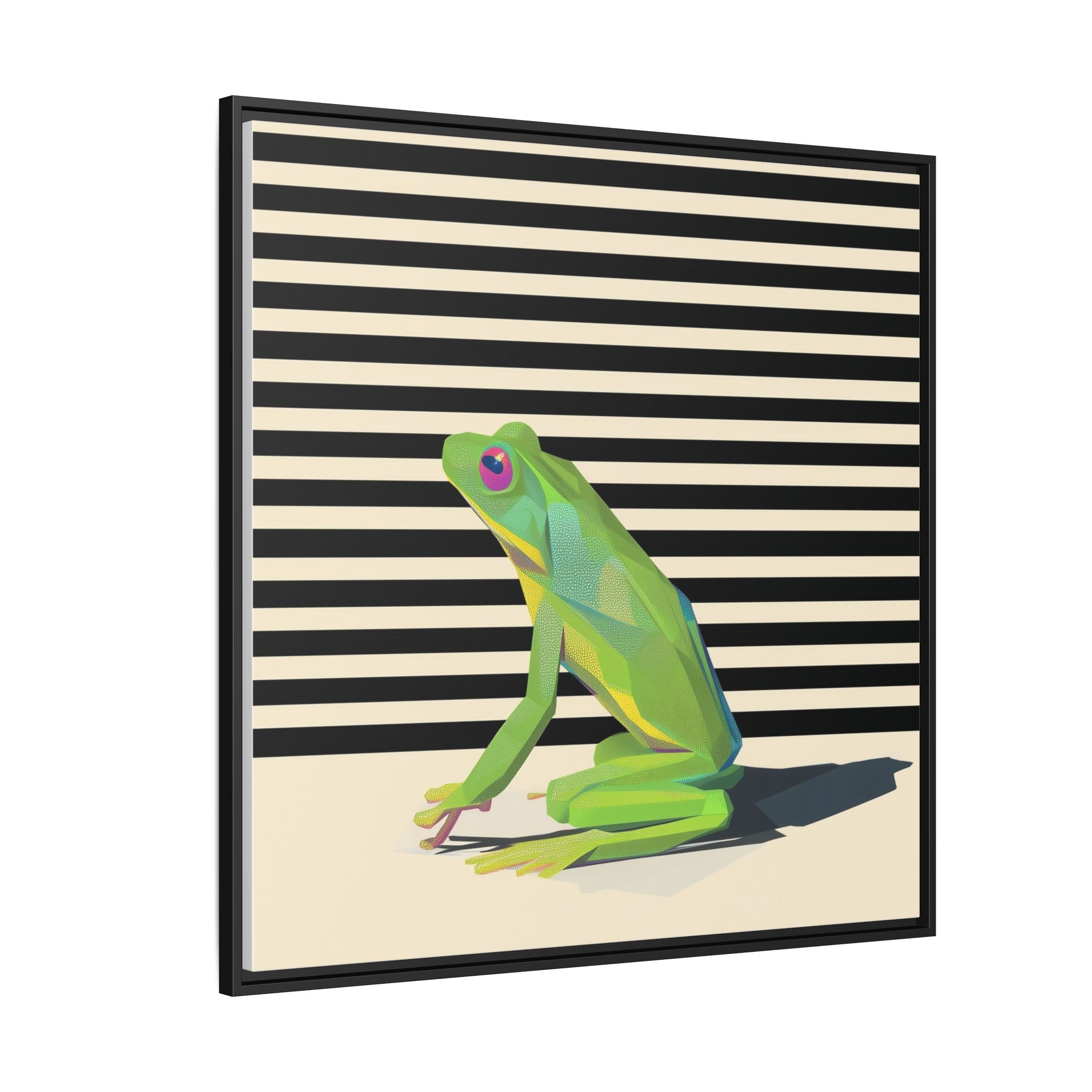 Geometric Frog: Minimalist Animal Portrait, Modern Graphic Design   |    Custom Orders Available